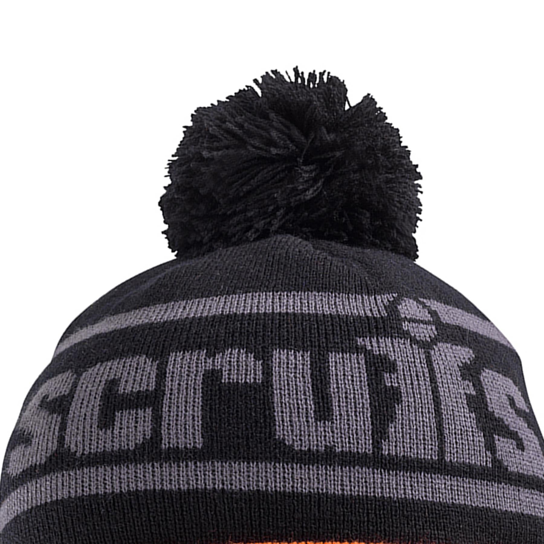 Scruffs Trade Bobble Hat With Soft Padded Black/Orange