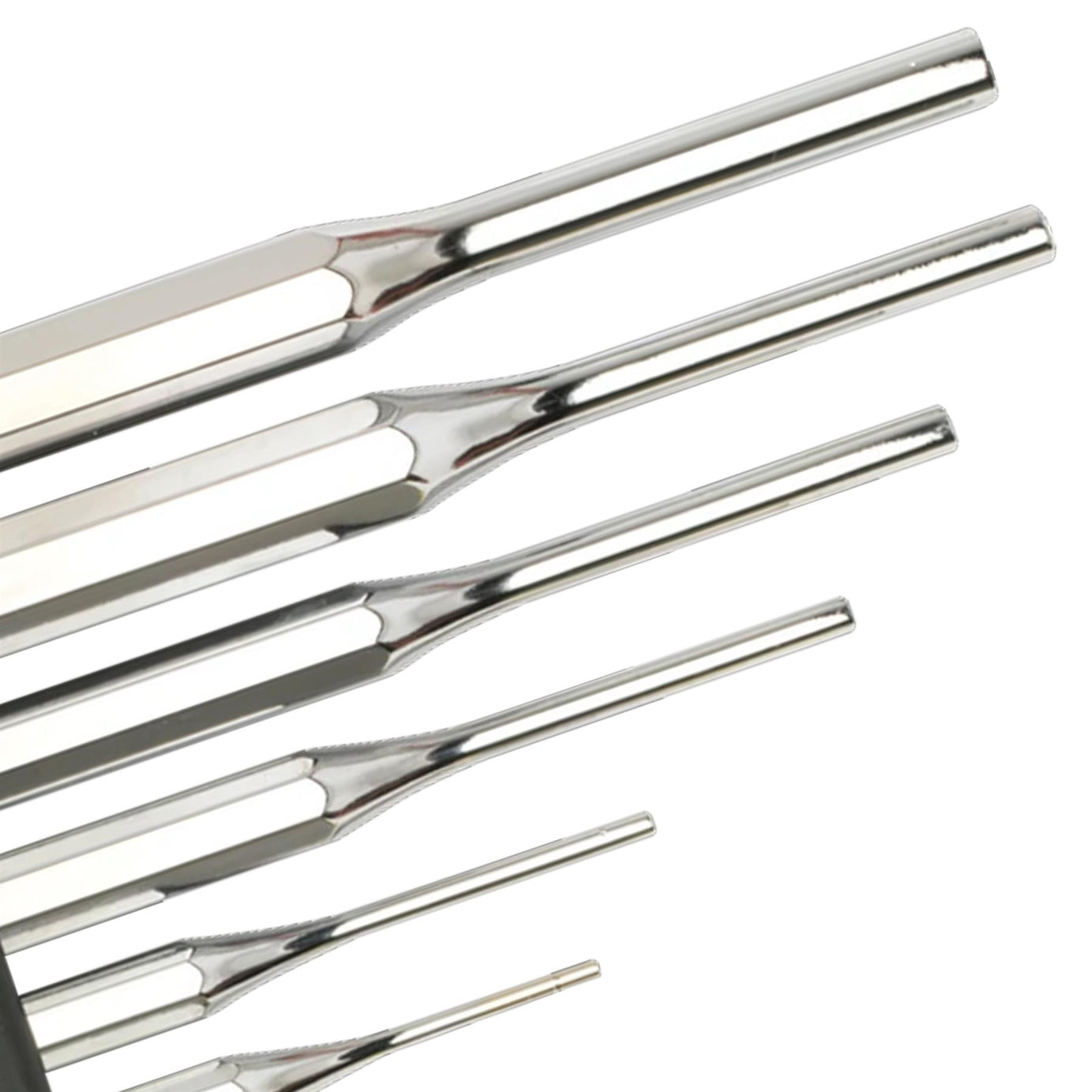 Sealey Parallel Pin Punch Set 6pc Long Silver AK9128