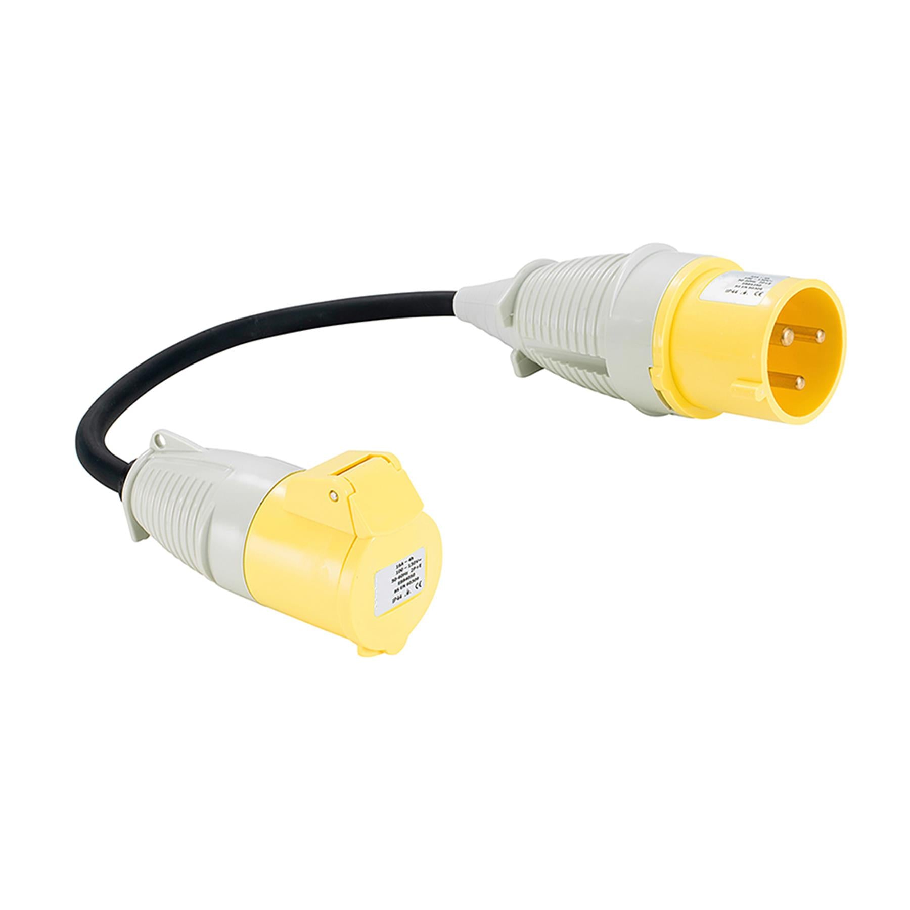 Defender Fly Lead Converter 32A - 16A Single Socket 110V