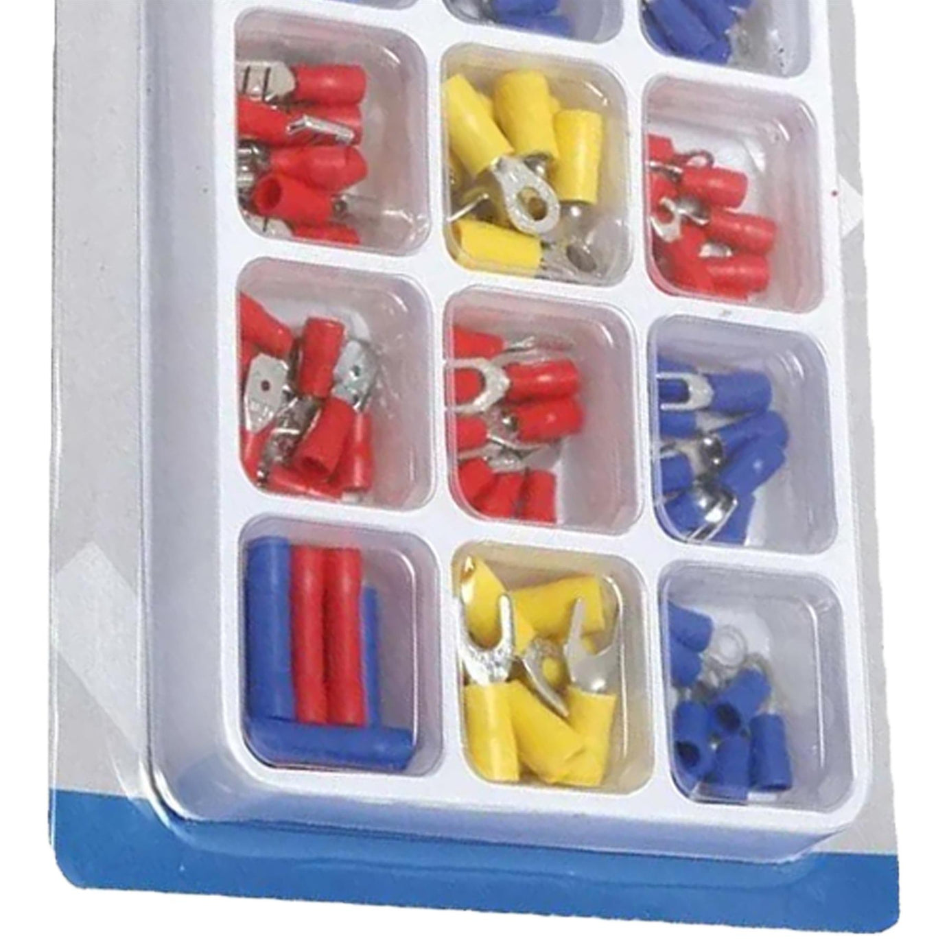 Electrical Crimp Ring Spade Connectors/Insulated Wire Terminals Set 100pc