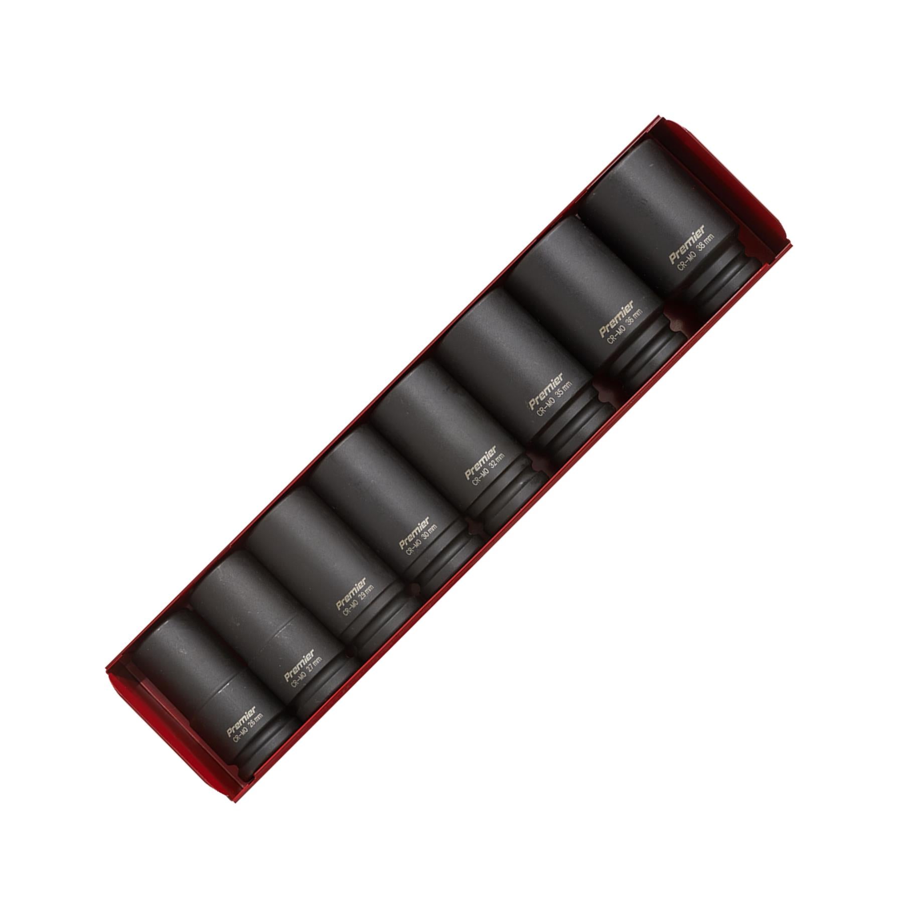 Sealey Impact Socket Set 8pc 3/4"Sq Drive Deep Metric Chrome Molybdenum Steel