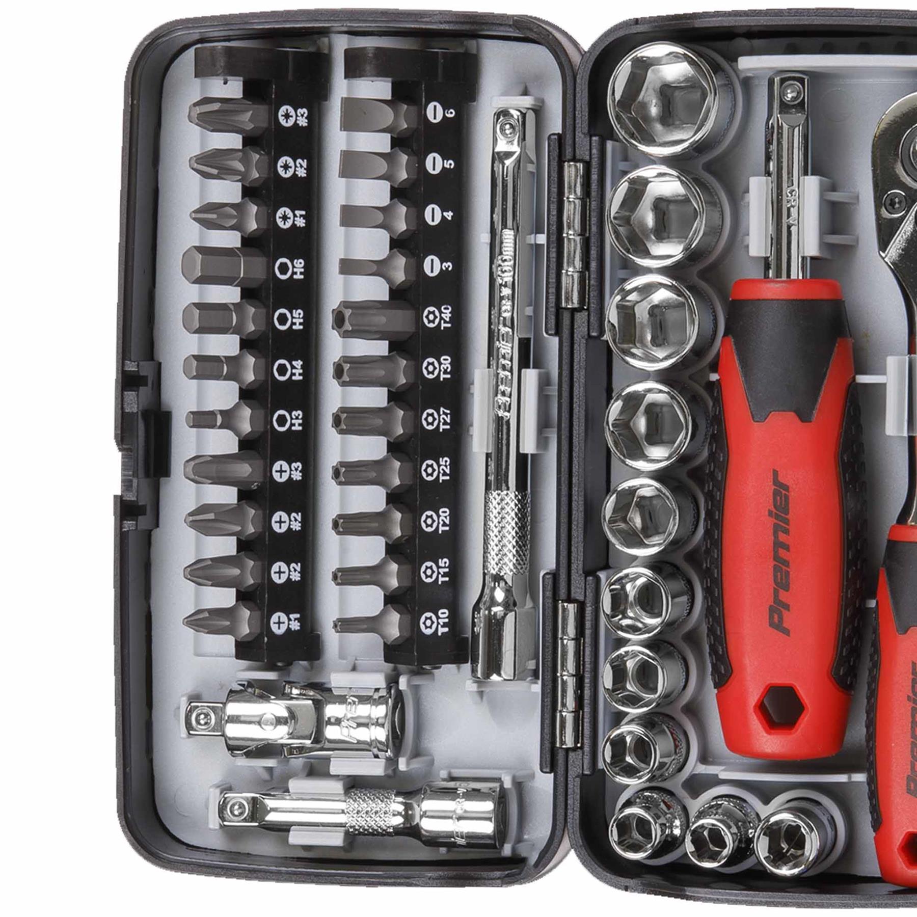 Sealey Socket & Bit Set 38pc 1/4"Sq Drive