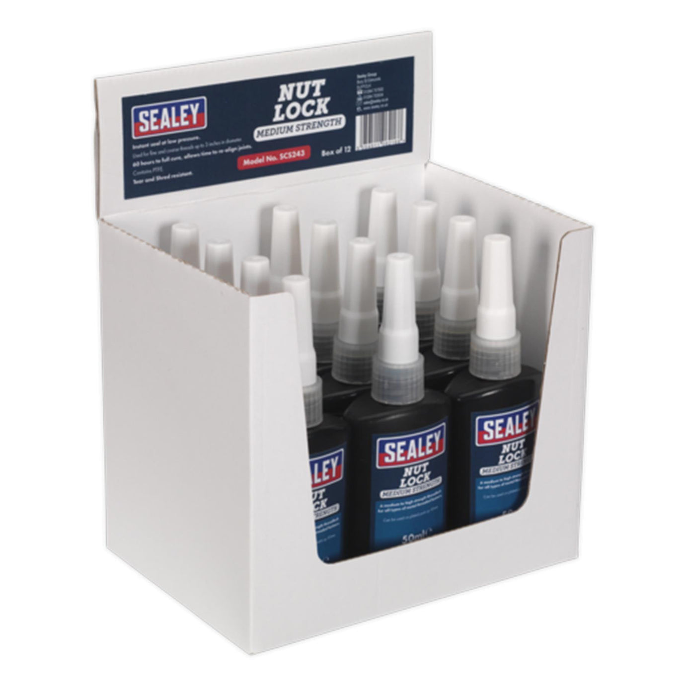 Sealey Nut Lock Medium Strength 50ml Pack of 12