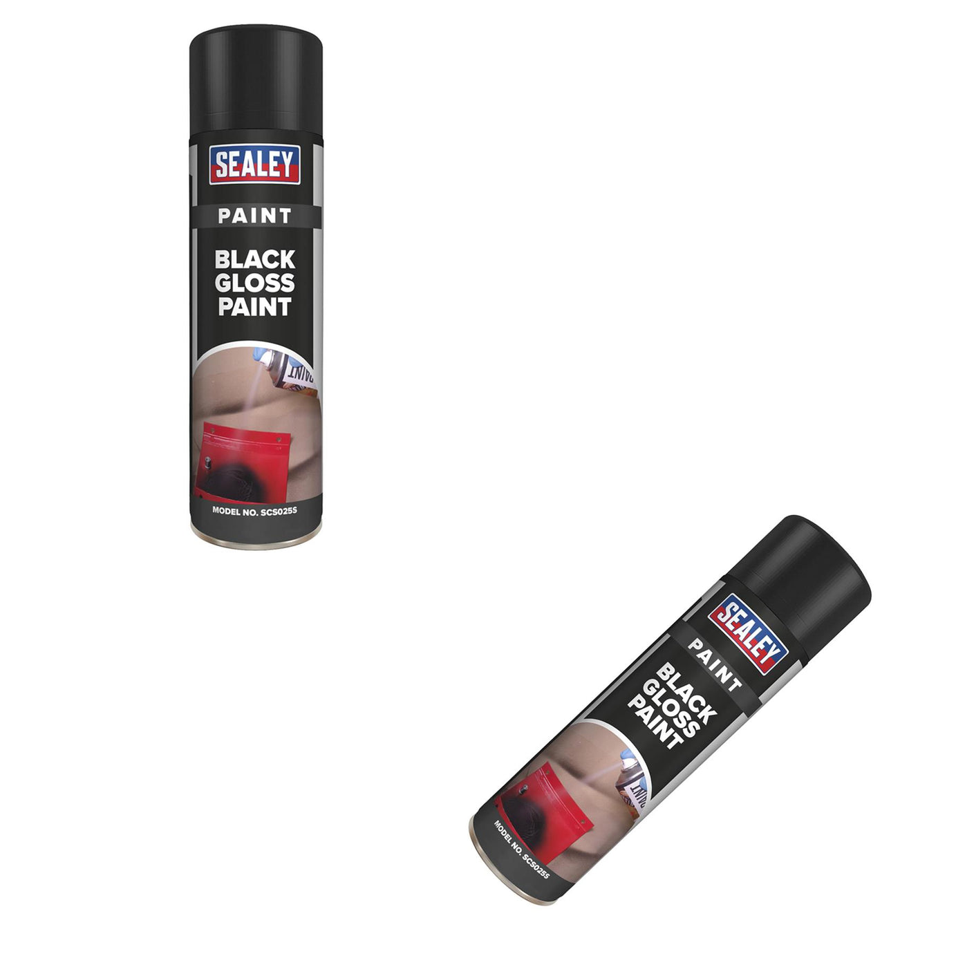 Sealey Black Gloss Paint 500ml Single