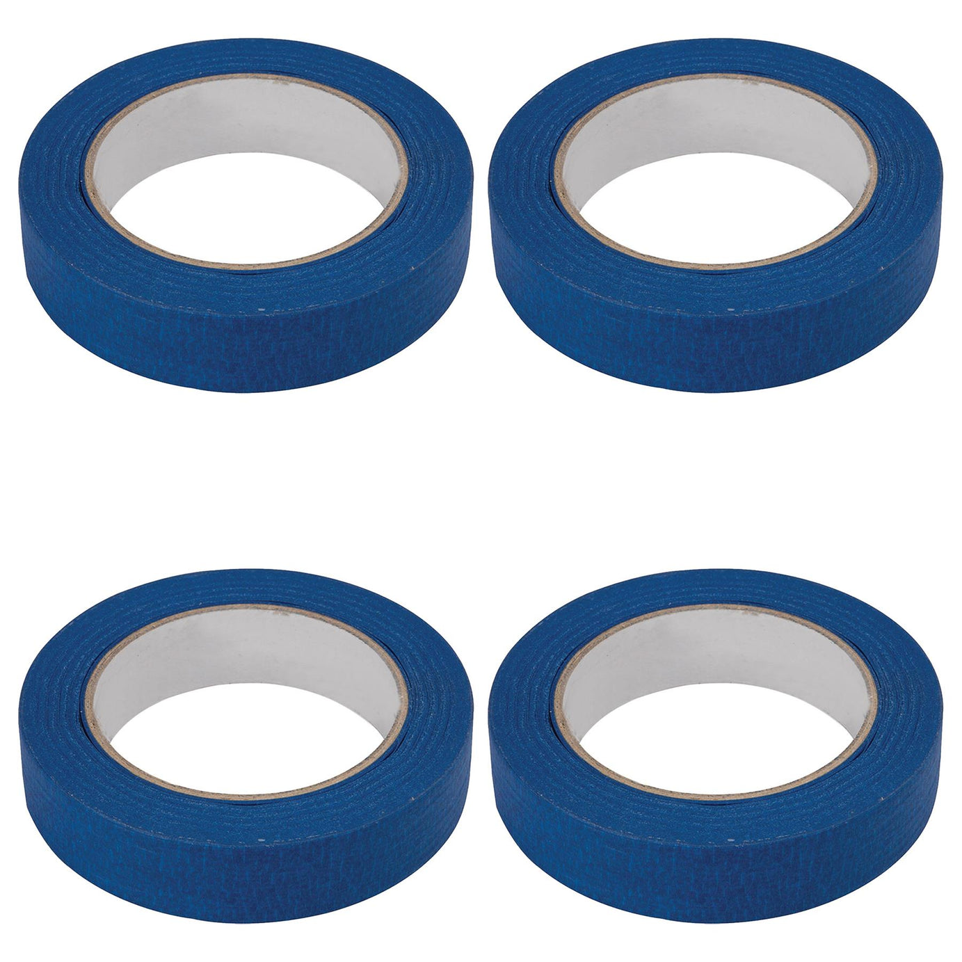 Blue Masking Tape Clean Peel UV Resistant Painters/Decorators 24mm x 50m 4 Rolls