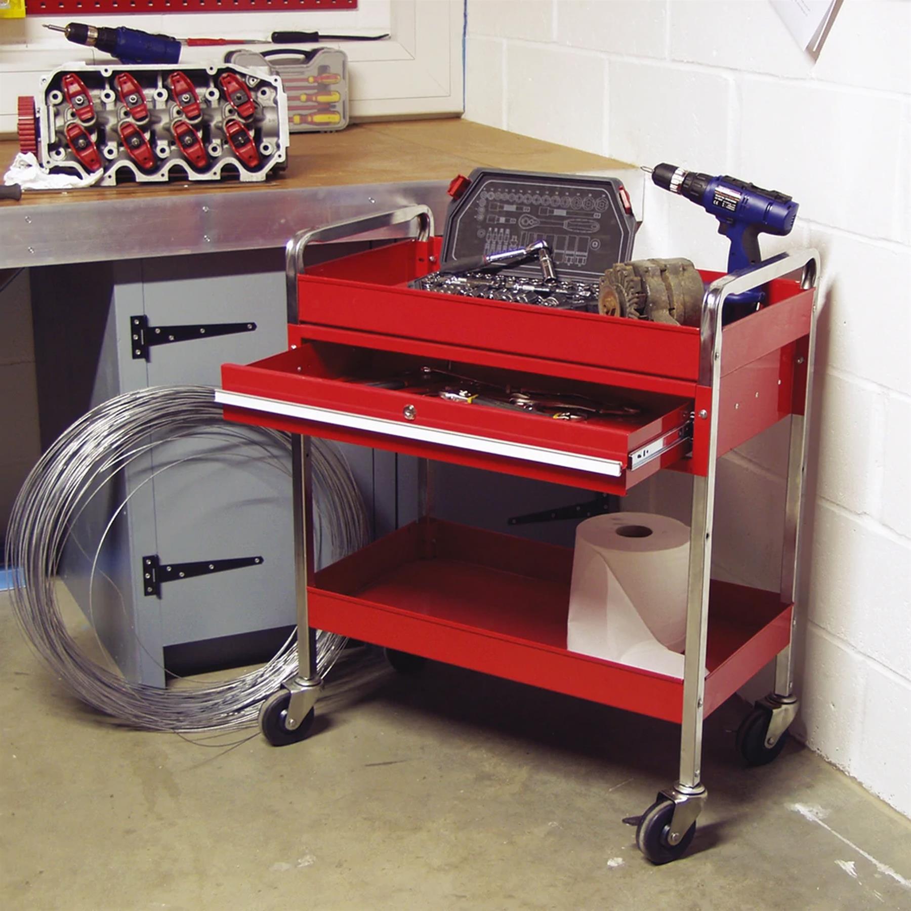 Sealey Trolley 2-Level Heavy-Duty with Lockable Drawer