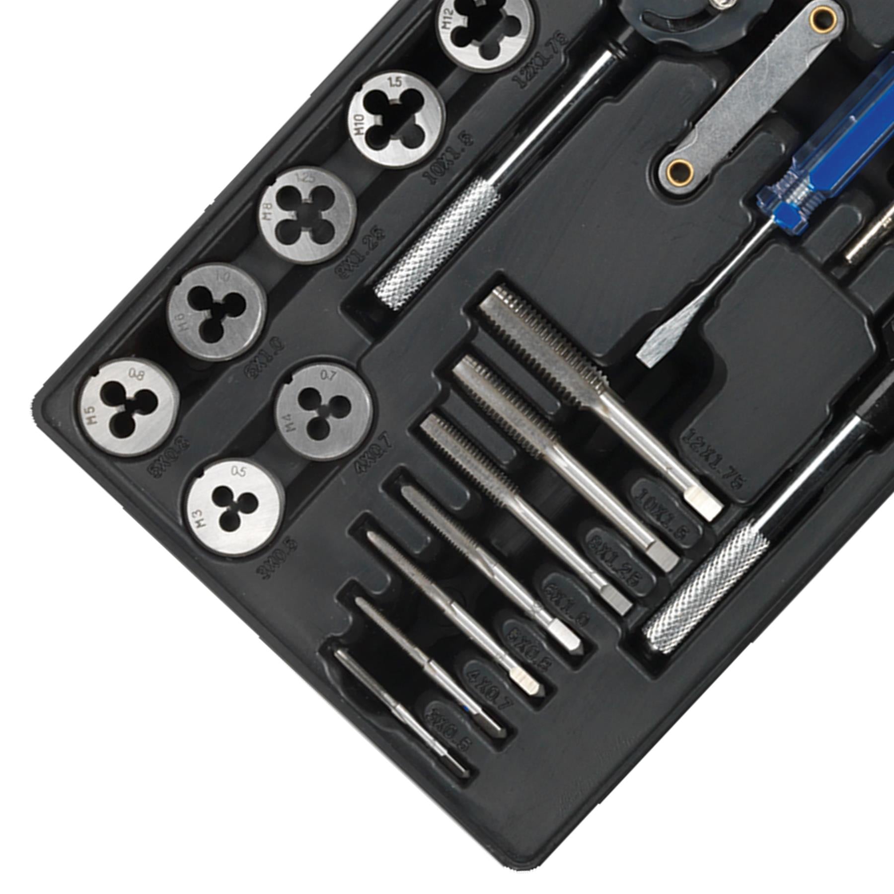 Tool Tray with Tap & Die Set 33pc With Lifetime GuaranteeSealey