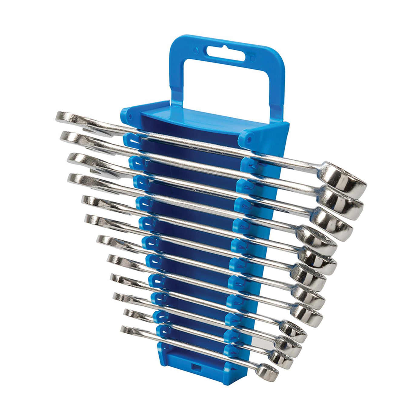 Professional 12Pc Metric Combination Spanner Set & Storage Rack