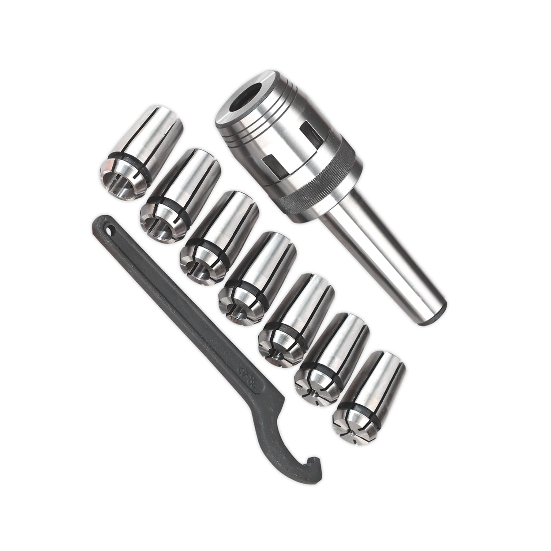 Sealey Mill Chuck Set MT3-M12 4-16mm High Quality Accessories