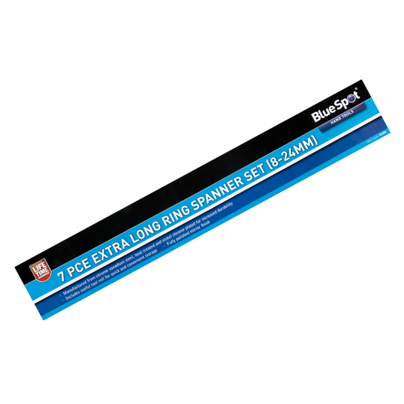 BlueSpot 7 Pieces Aviation Double Ended Ring Extra Long Spanner Set 8-24mm