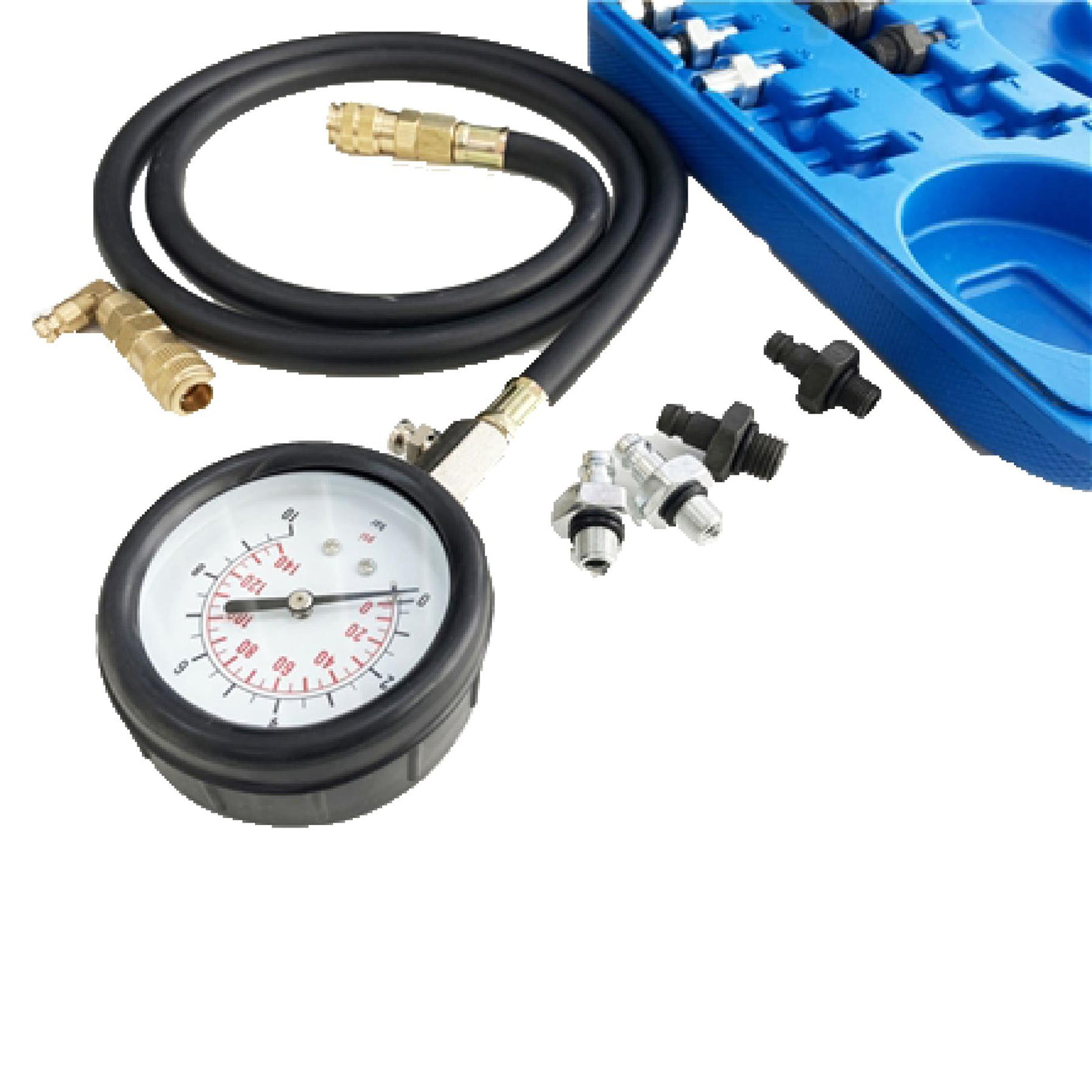 Oil Pressure Meter Test Kit Tester Gauge Car Garage Tool Handy Storage Case