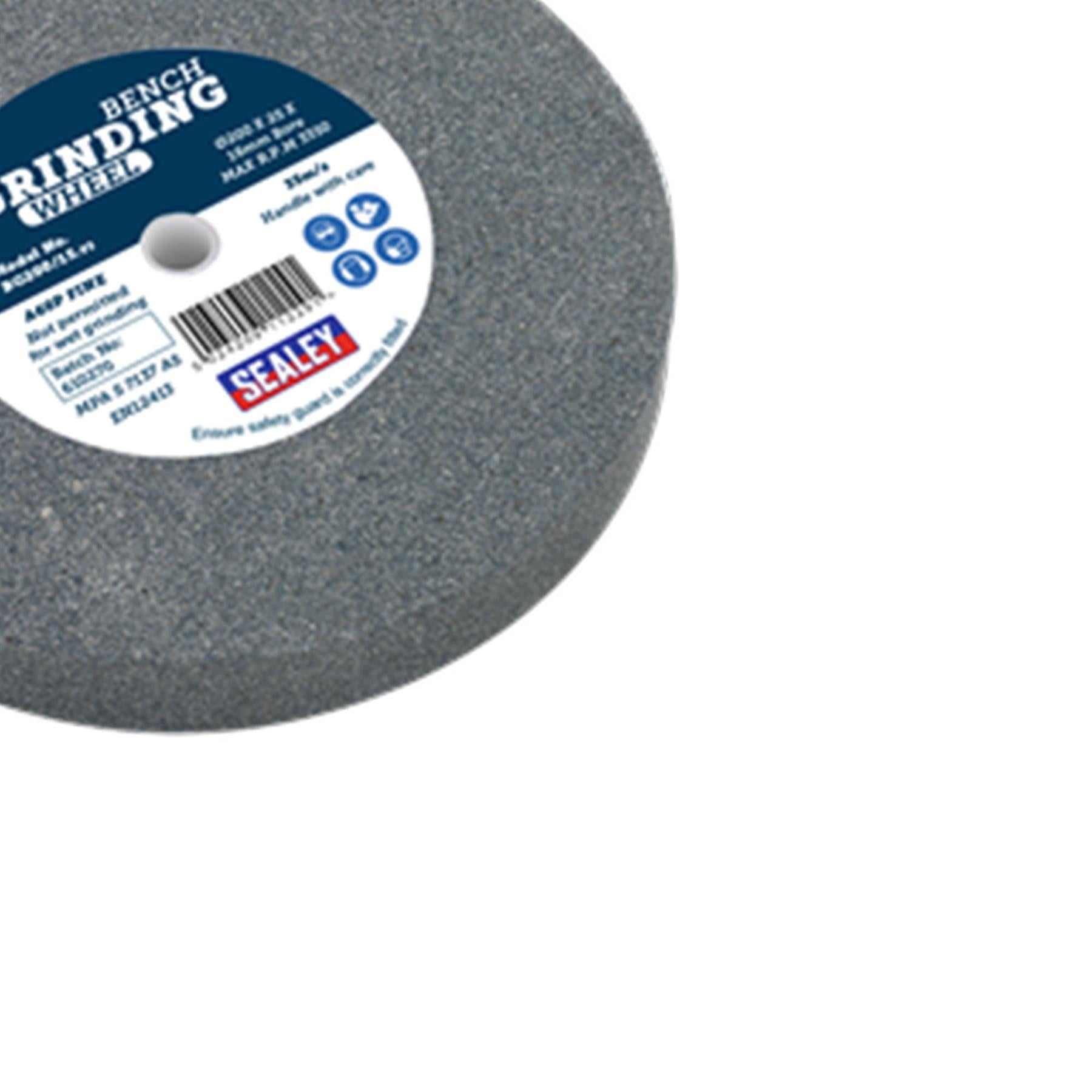 Sealey Grinding Stone �200 x 25mm 16mm Bore A60P Fine