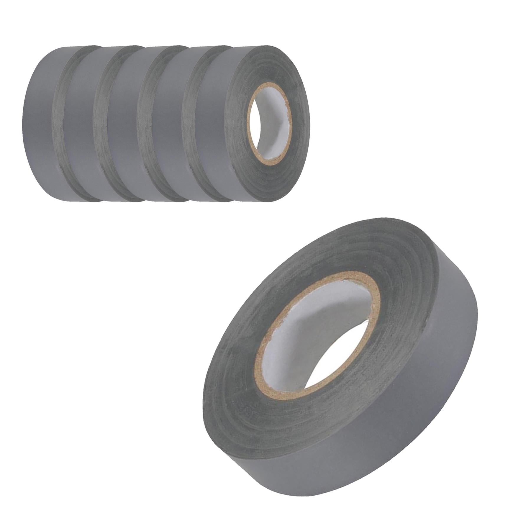 5 x PVC Insulation Electrical Tape Flame Retardent Grey