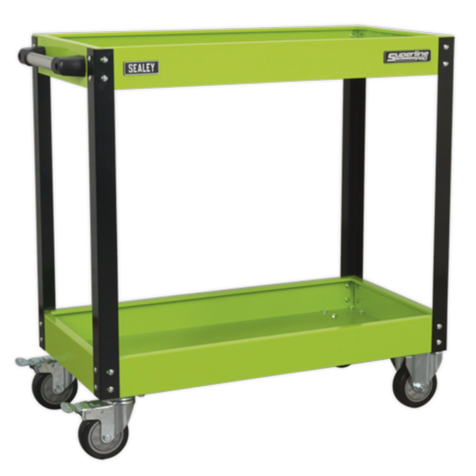 Sealey Workshop Trolley 2-Level Heavy-Duty - Hi-Vis Green CX109HV