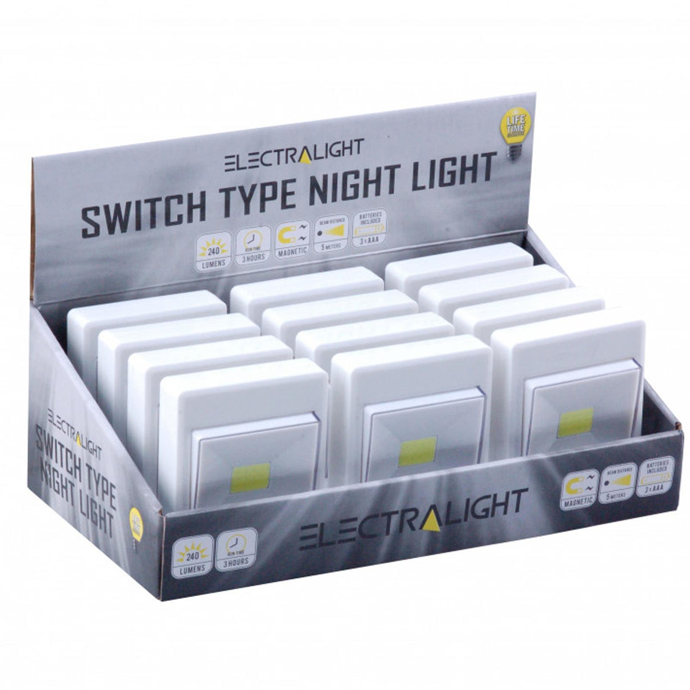 BlueSpot Electralight Switch Type Night Light (240 Lumens) Magnetic Back For Basements Hallways
