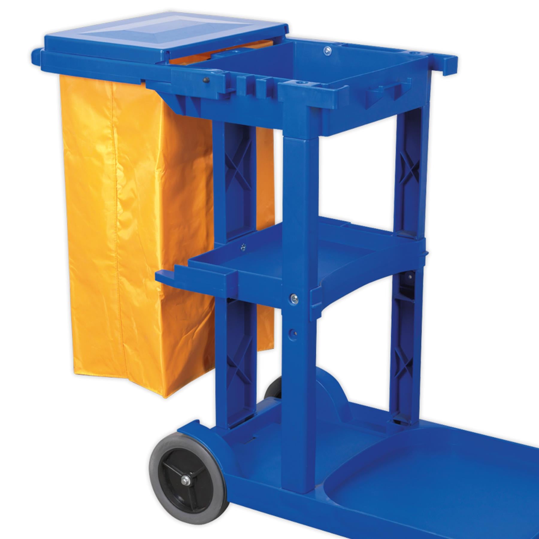 Sealey Janitorial Trolley Two Castors And Two Rubber Wheels.