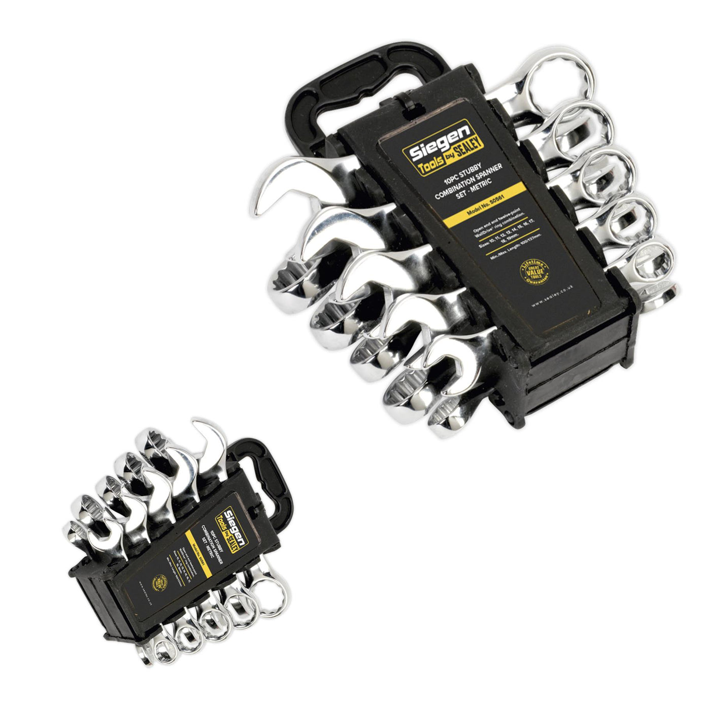 Sealey Combination Spanner Set 10pc Stubby Metric