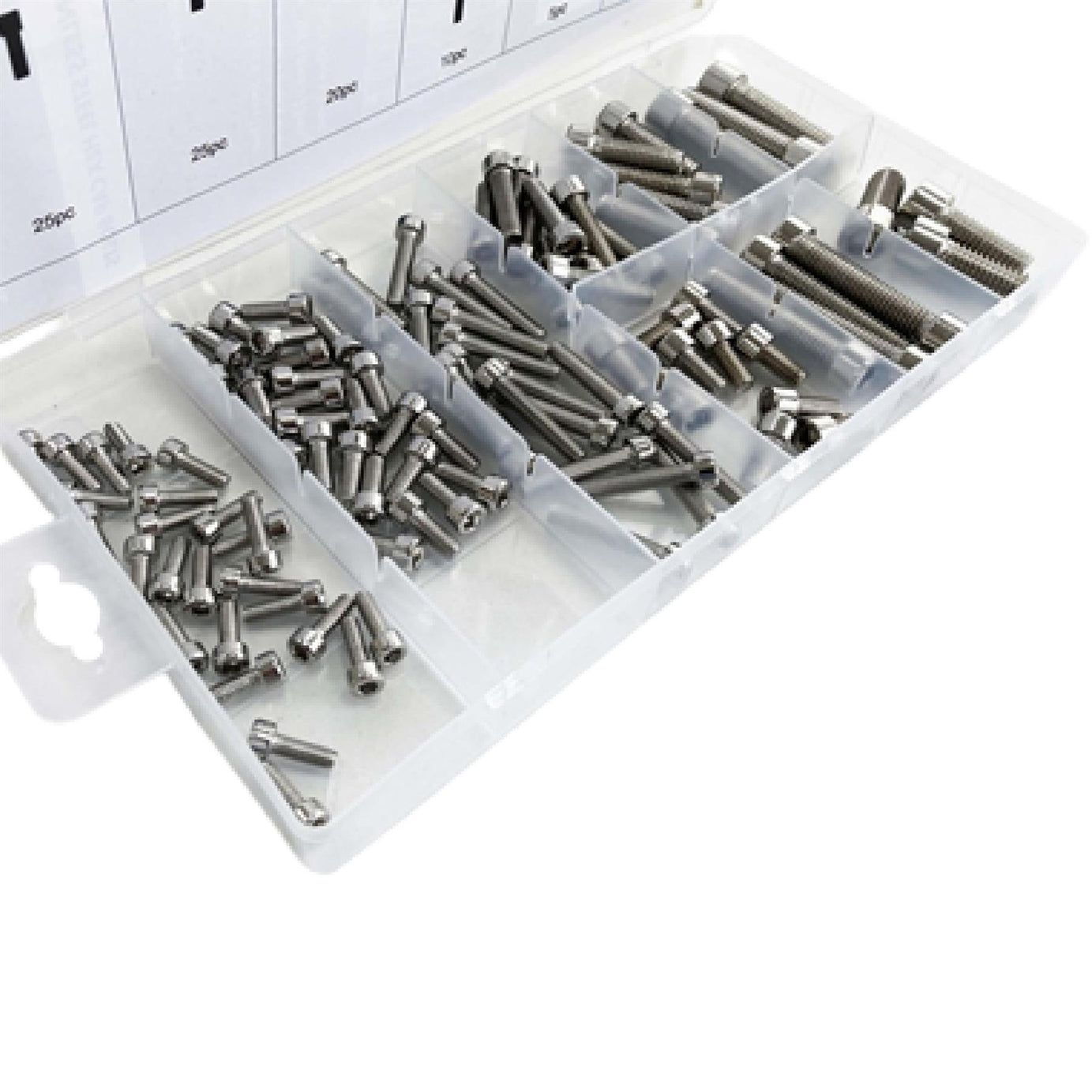 106Pcs Assorted Stainless Steel Hex Screws 201 S/S Hex Cap Bolts and Nuts