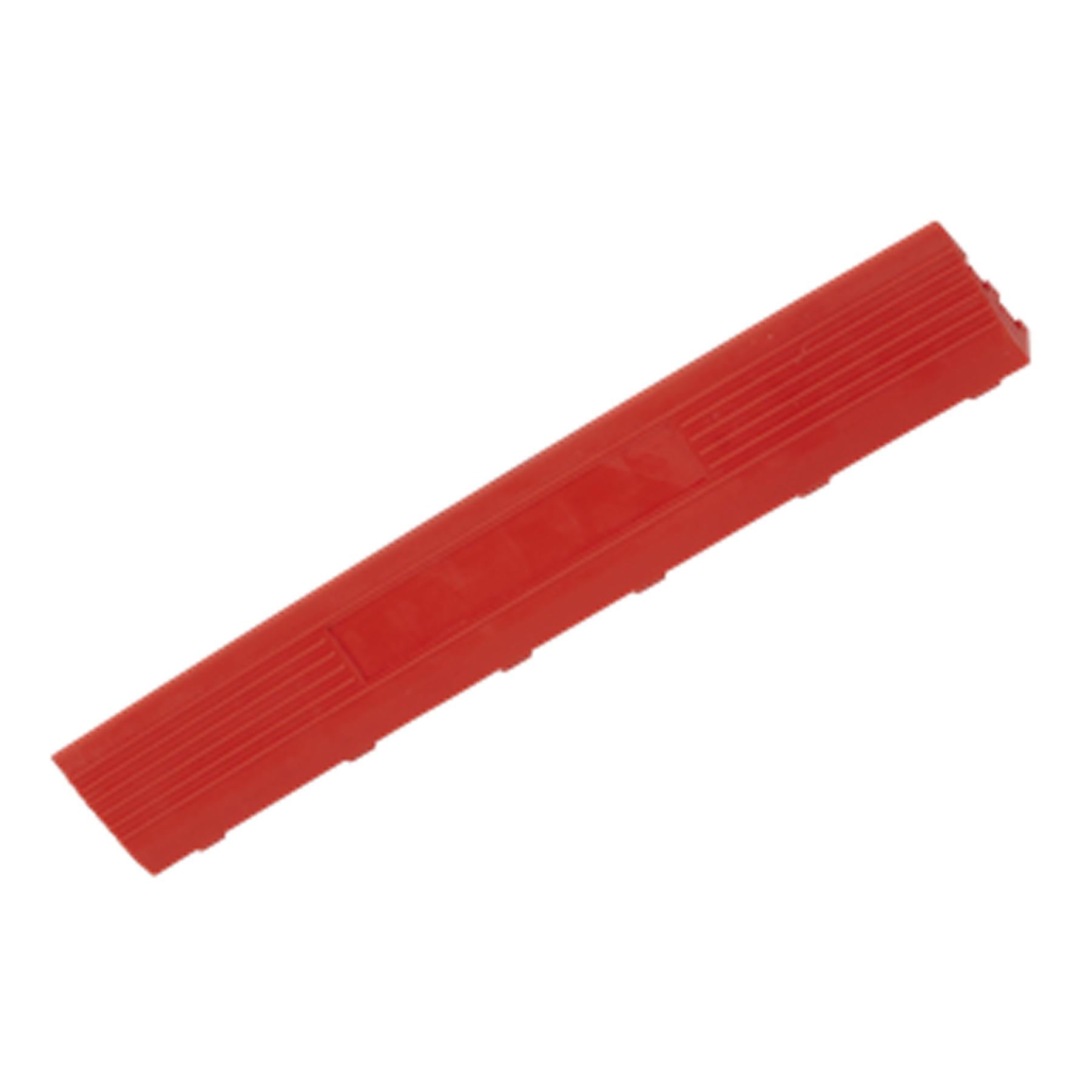 Sealey Polypropylene Floor Tile Edge 400x60mm Red Female-Pack of 6
