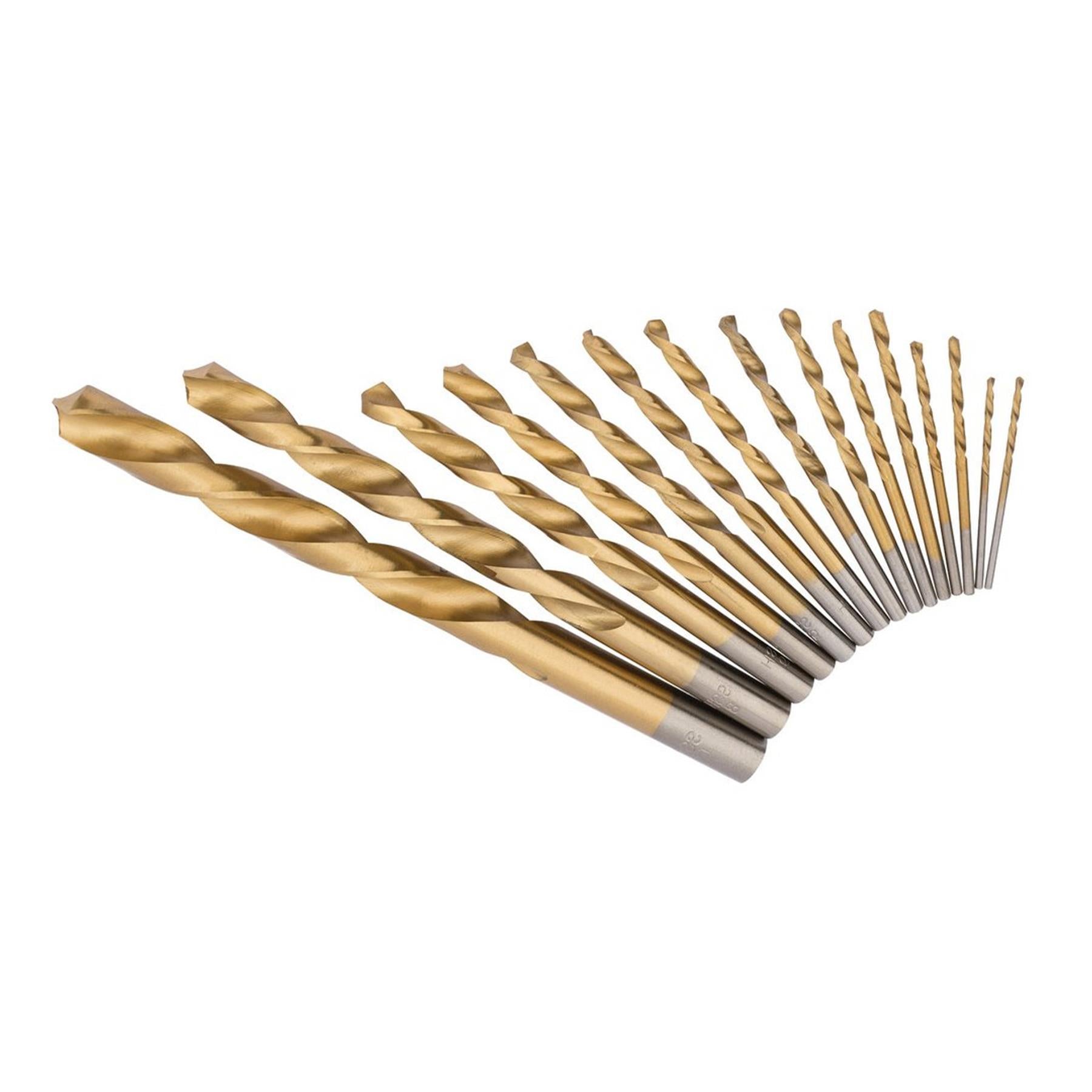 Hilka 15 pce HSS Drill Bit Set Titanium Coated