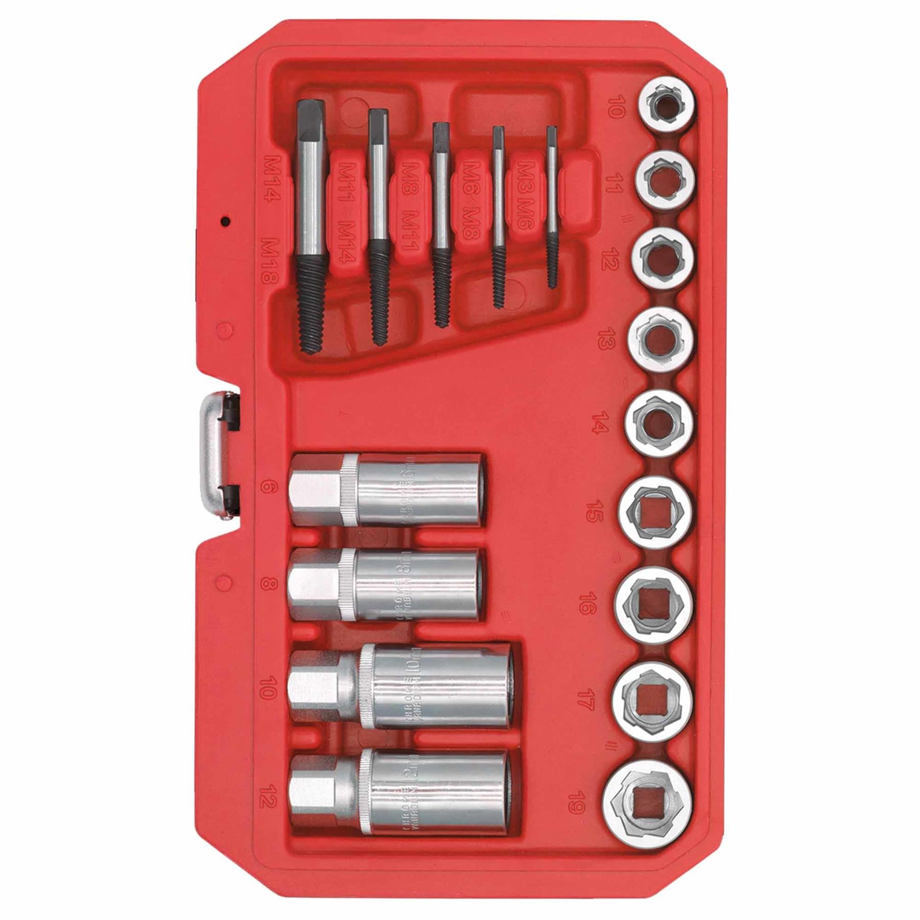 Sealey Bolt, Stud & Screw Extractor Set 18pc