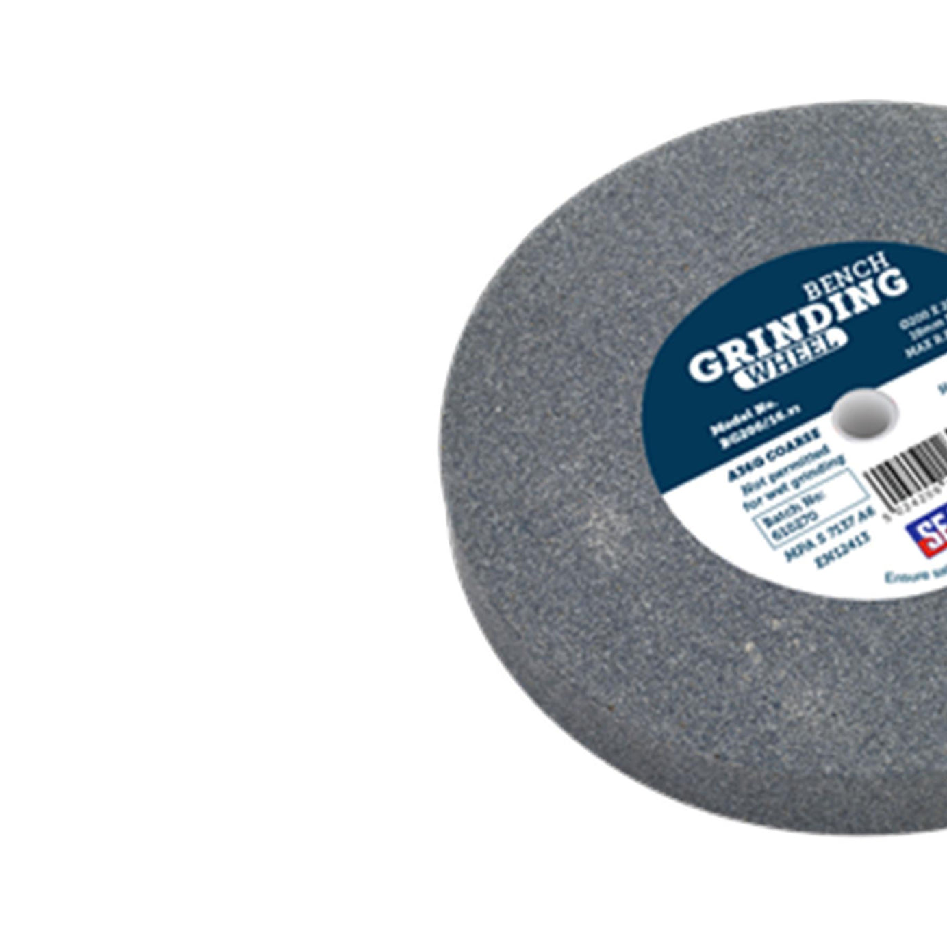Sealey Grinding Stone �200 x 25mm 16mm Bore A36Q Coarse