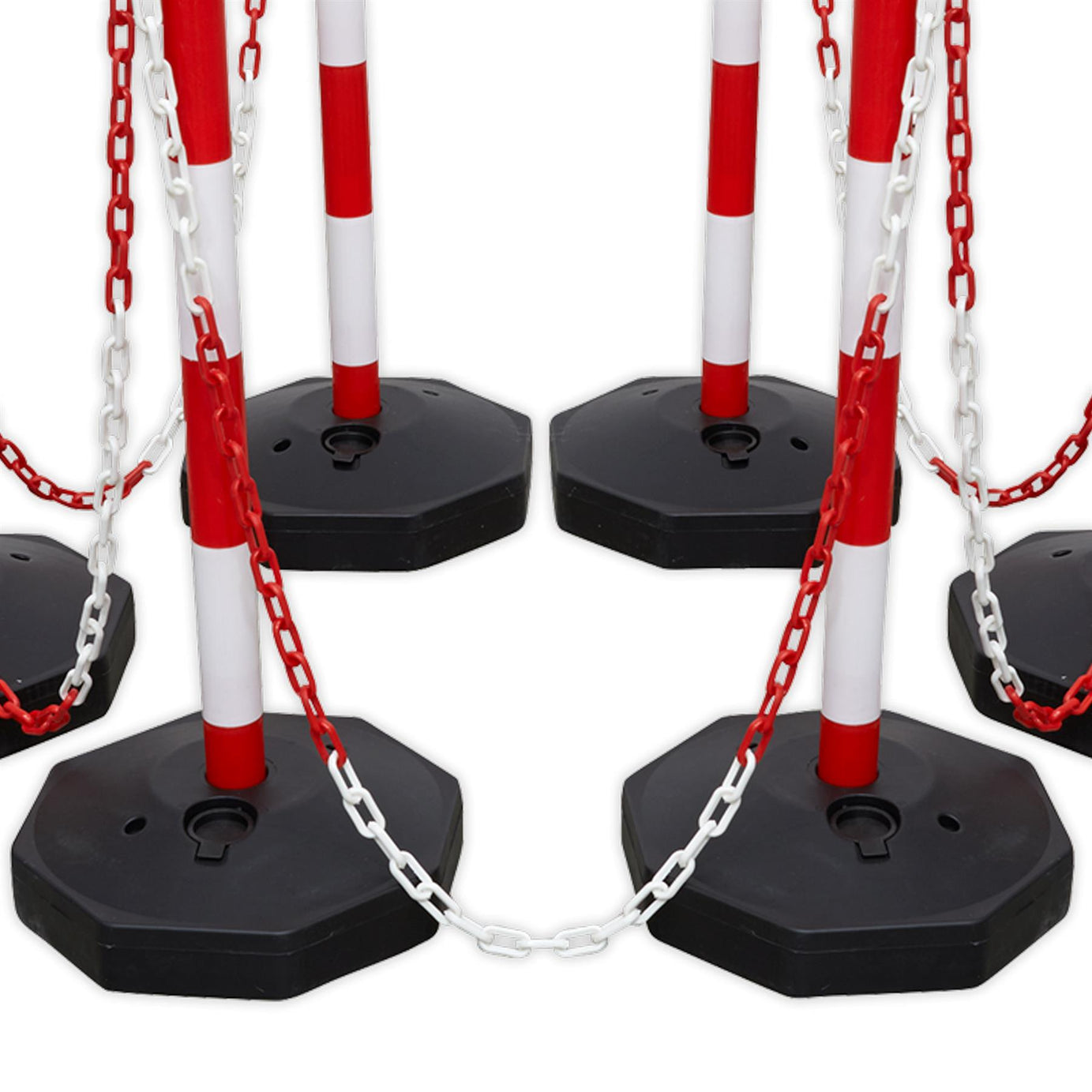 Sealey Red/White Post & Chain Kit 25m RWSBKIT