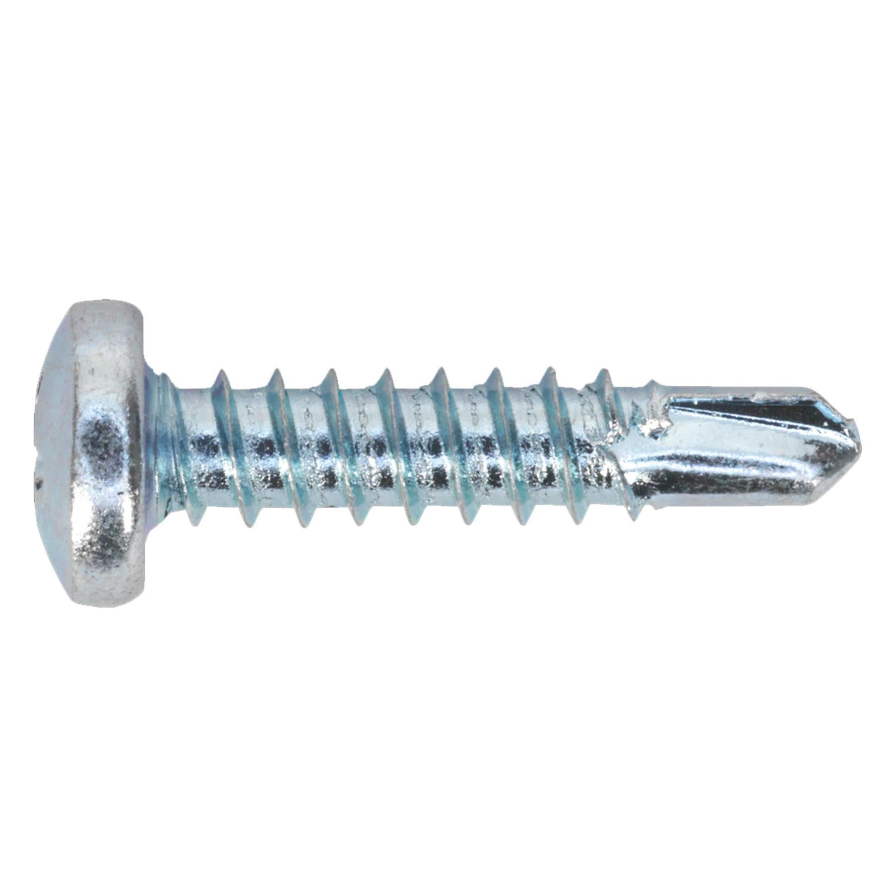 Sealey Self Drill Screw 4.2x19mm Pan Head Phillips Zinc Pk of 100