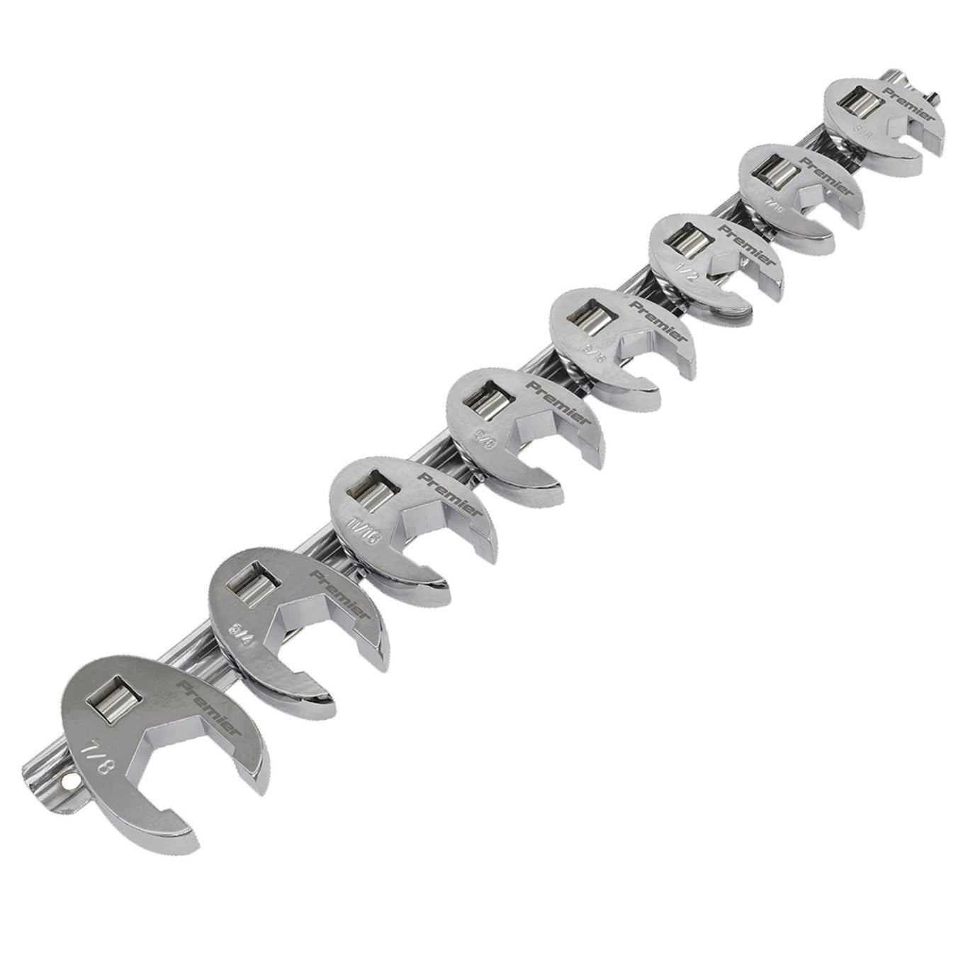 Sealey Crow's Foot Spanner Set 8pc 3/8"Sq Drive Imperial