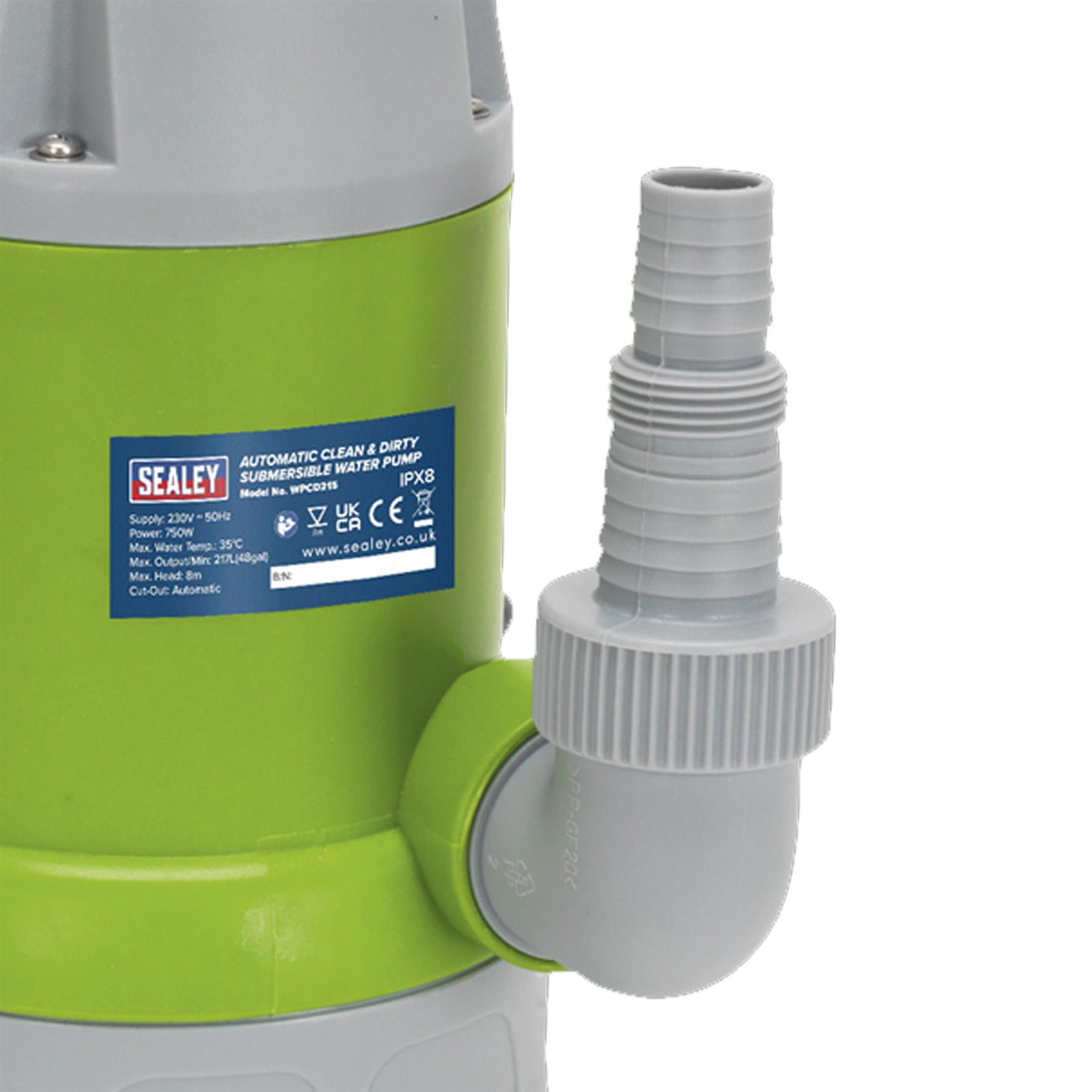 Submersible Clean & Dirty Water Pump Auto 217L/min 230V.Sealey