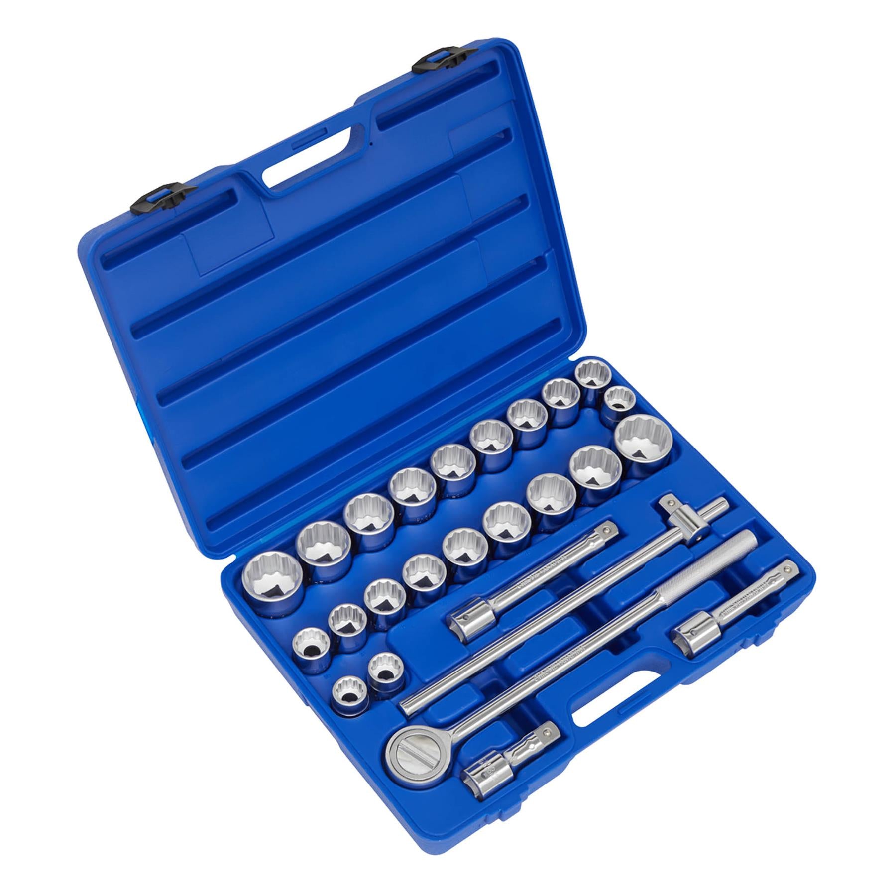 Sealey Socket Set 26pc 3/4"Sq Drive 12pt WallDrive-Metric/Imperial
