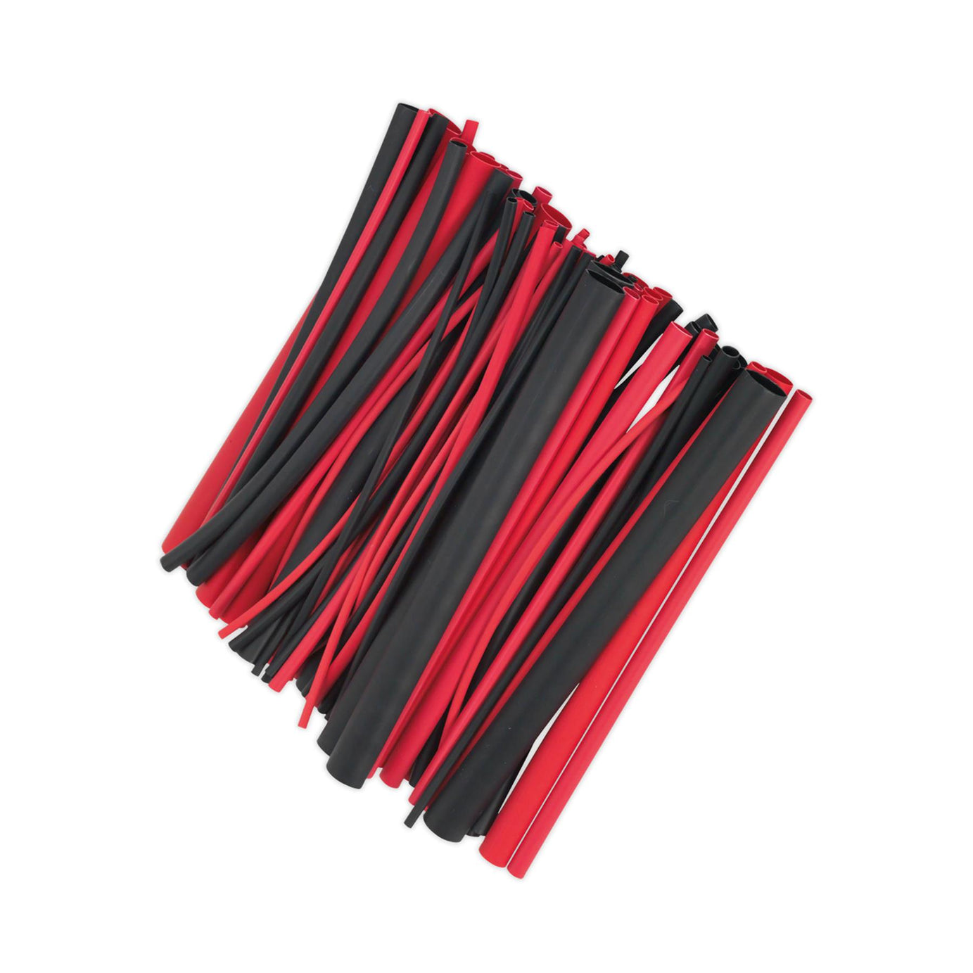 Sealey Heat Shrink Tubing Asstmt 72pc Black & Red Adh Lined 200mm