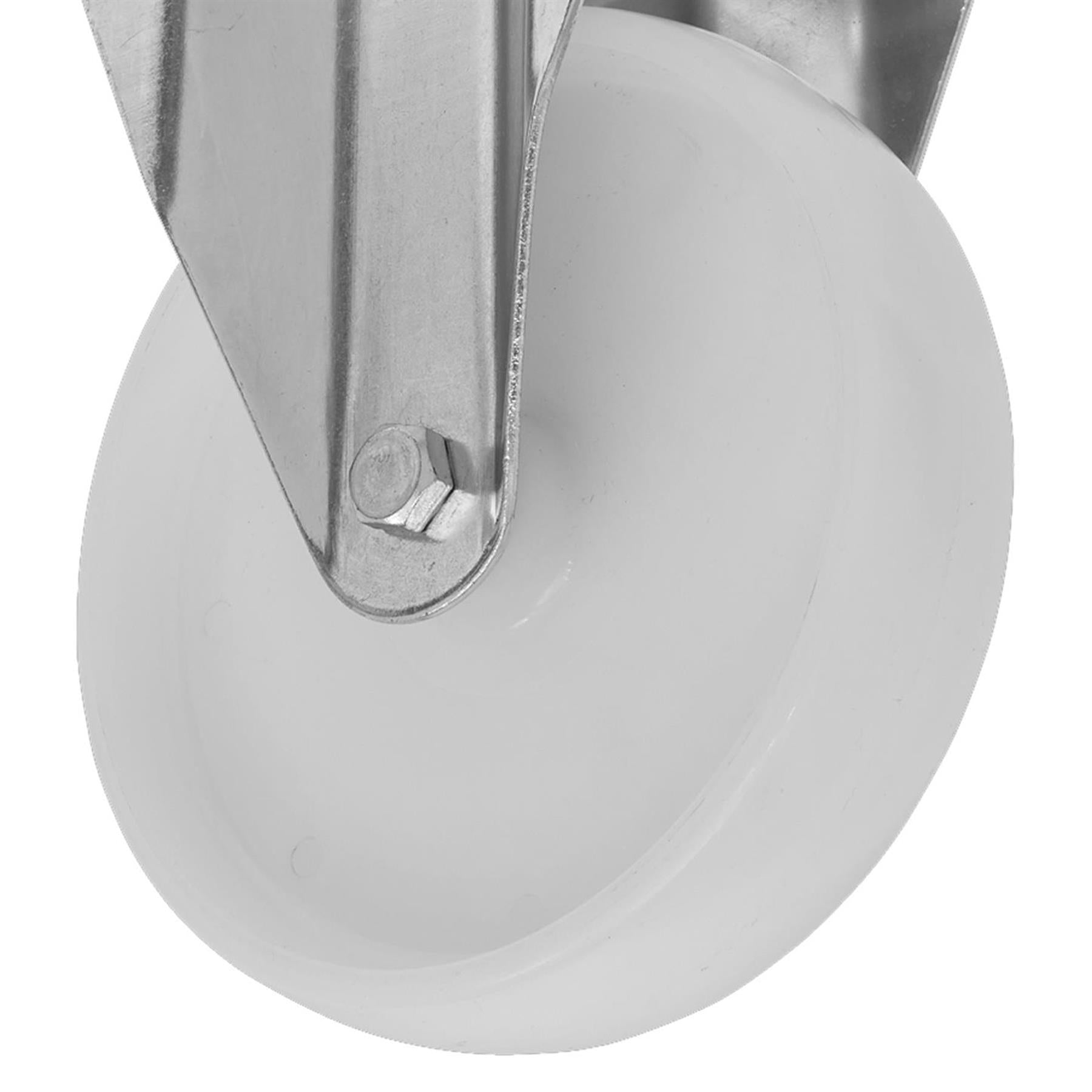 Sealey Heavy-Duty Nylon Castor Wheel Fixed Plate 125mm