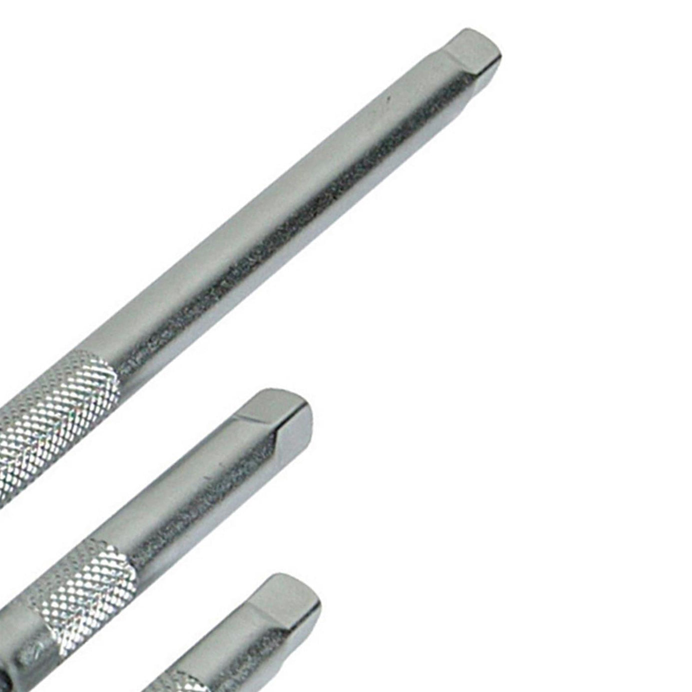 3Pce Extension Bar Set 1/4" Hardened Tempered Chrome-Plated And Polished