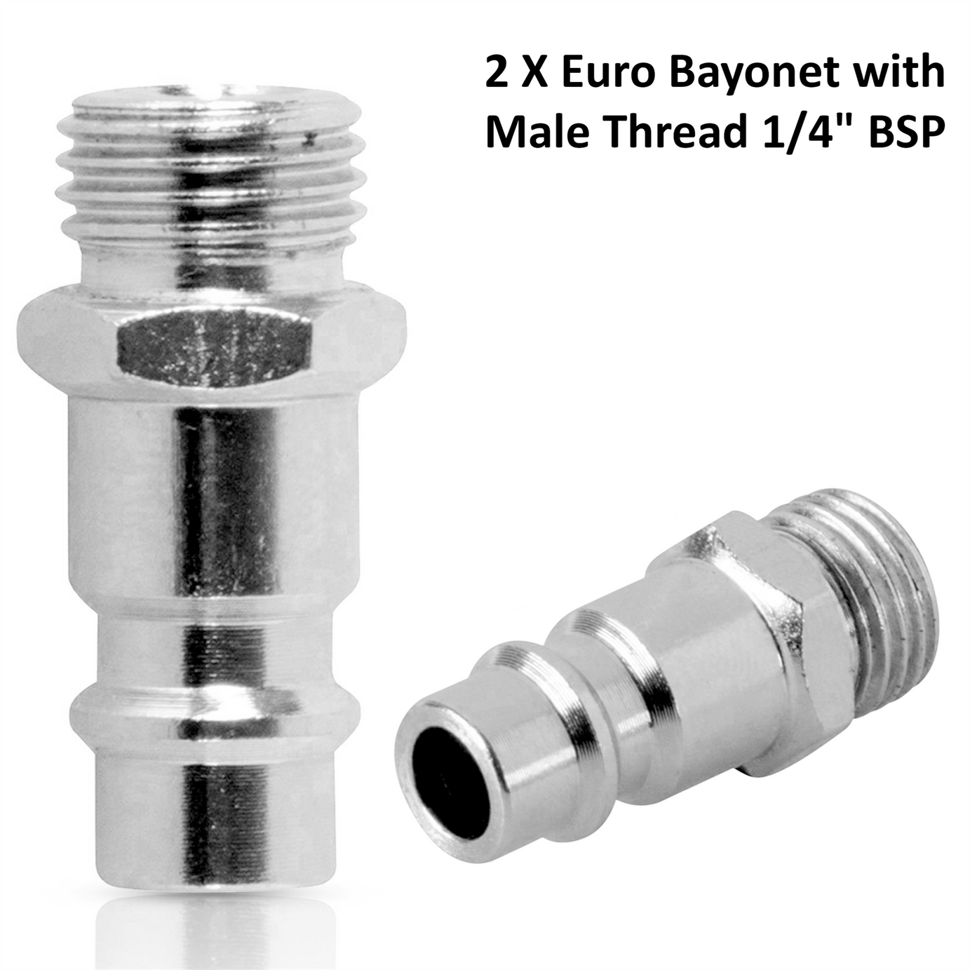 Male Euro Air Line Hose Fitting Connector Quick Release Coupler 1/4" BSP 3Pcs
