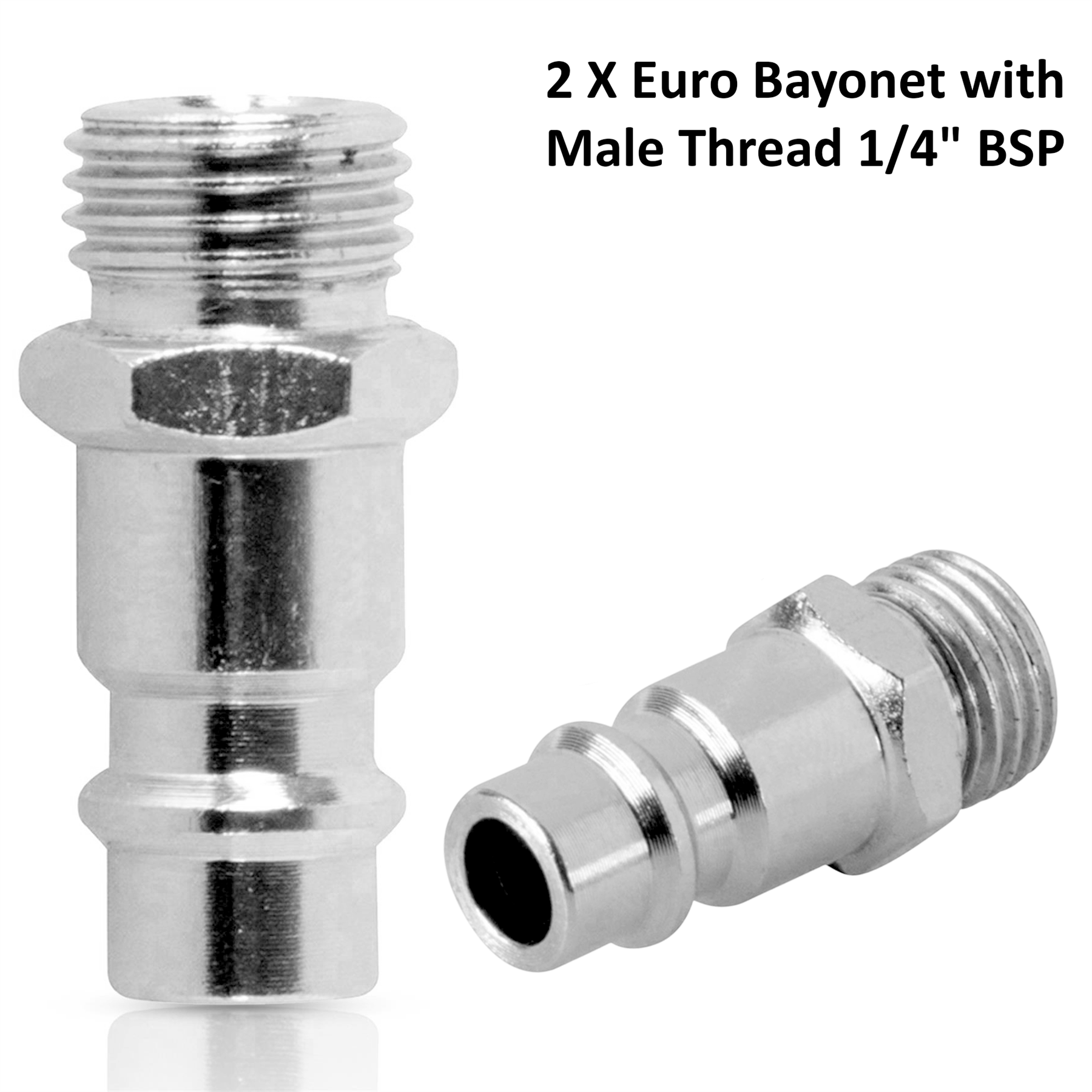 Male Euro Air Line Hose Fitting Connector Quick Release Coupler 1/4" BSP 3Pcs