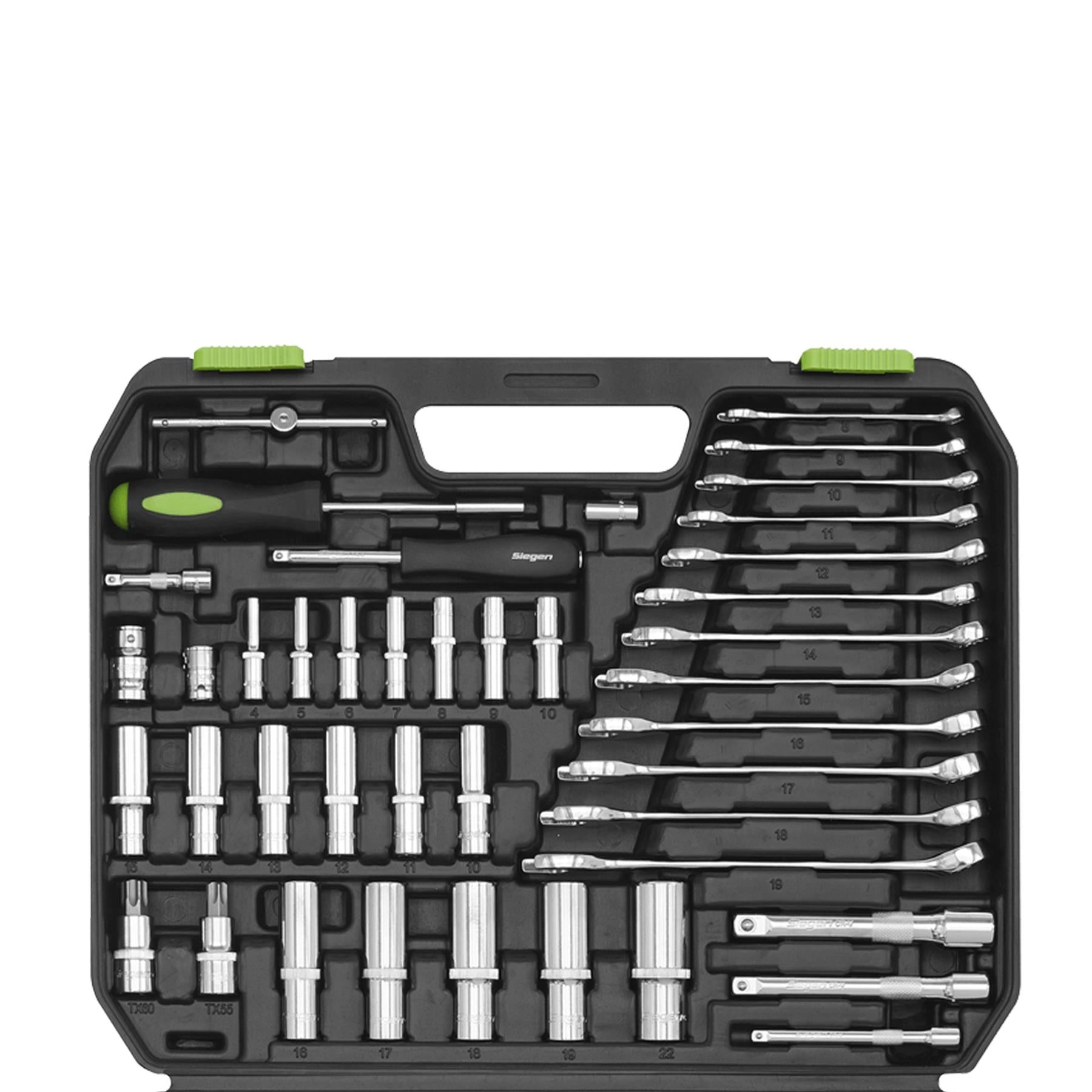 Sealey Socket Set 219pc 1/4", 3/8" & 1/2"Sq Drive WallDrive Metric