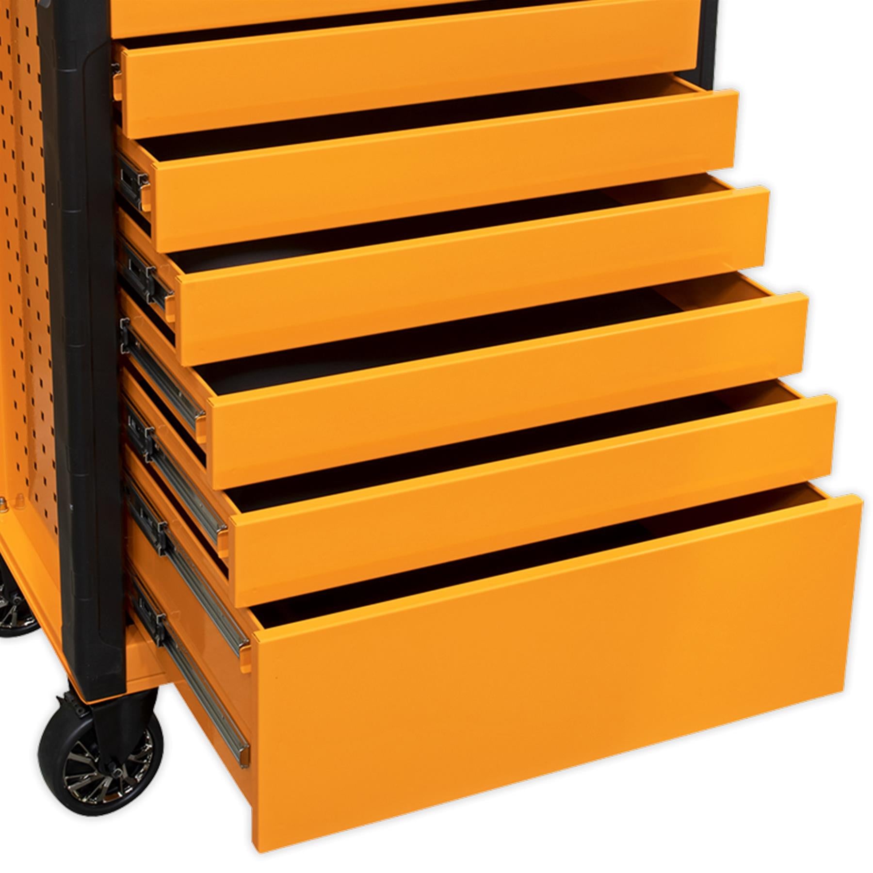 Sealey Rollcab 7 Drawer Push-To-Open Hi-Vis Orange APPD7O