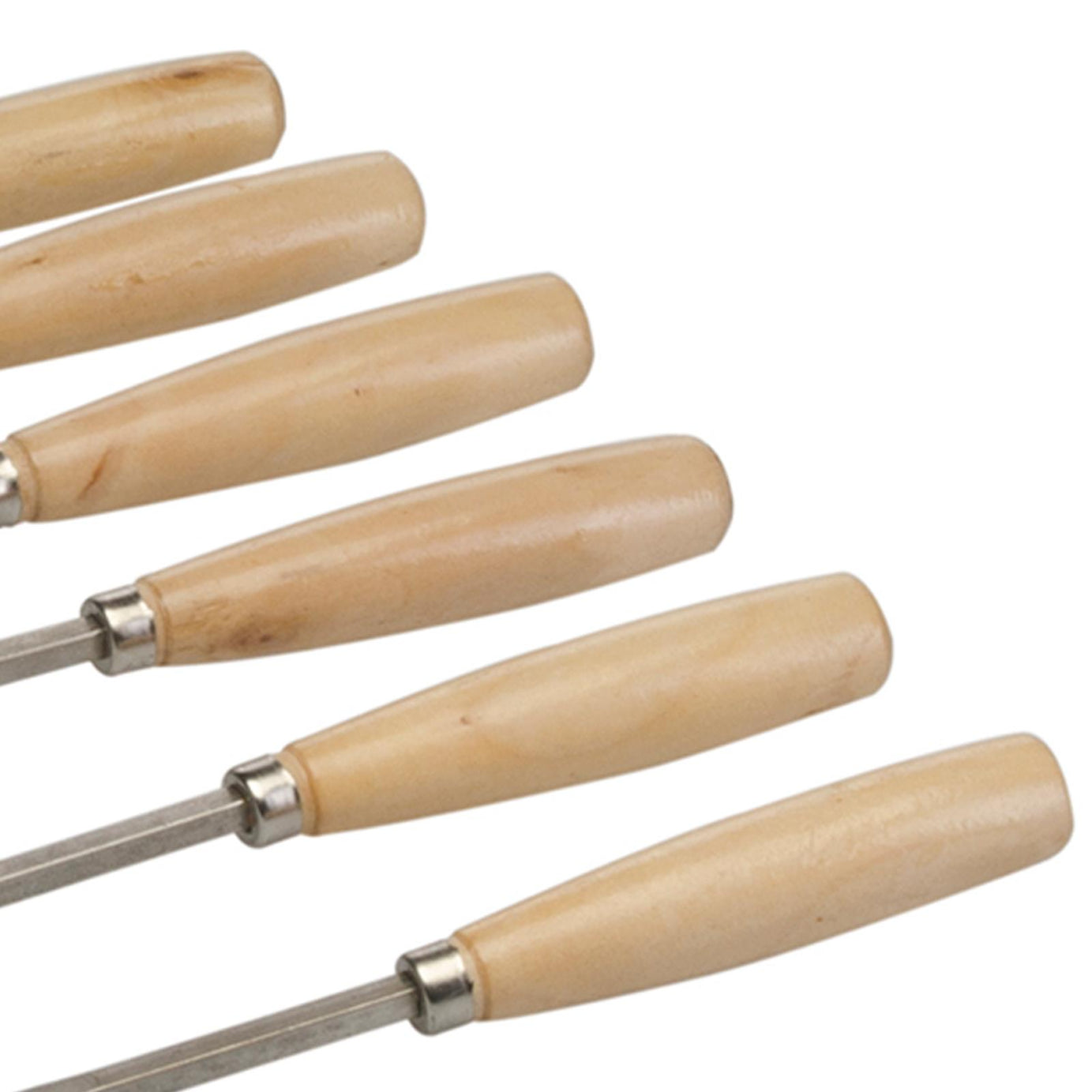 Wood Chisels Wood Carving Tools Skew & Gouger Assorted Shapes 6 Pce - Fish Tail