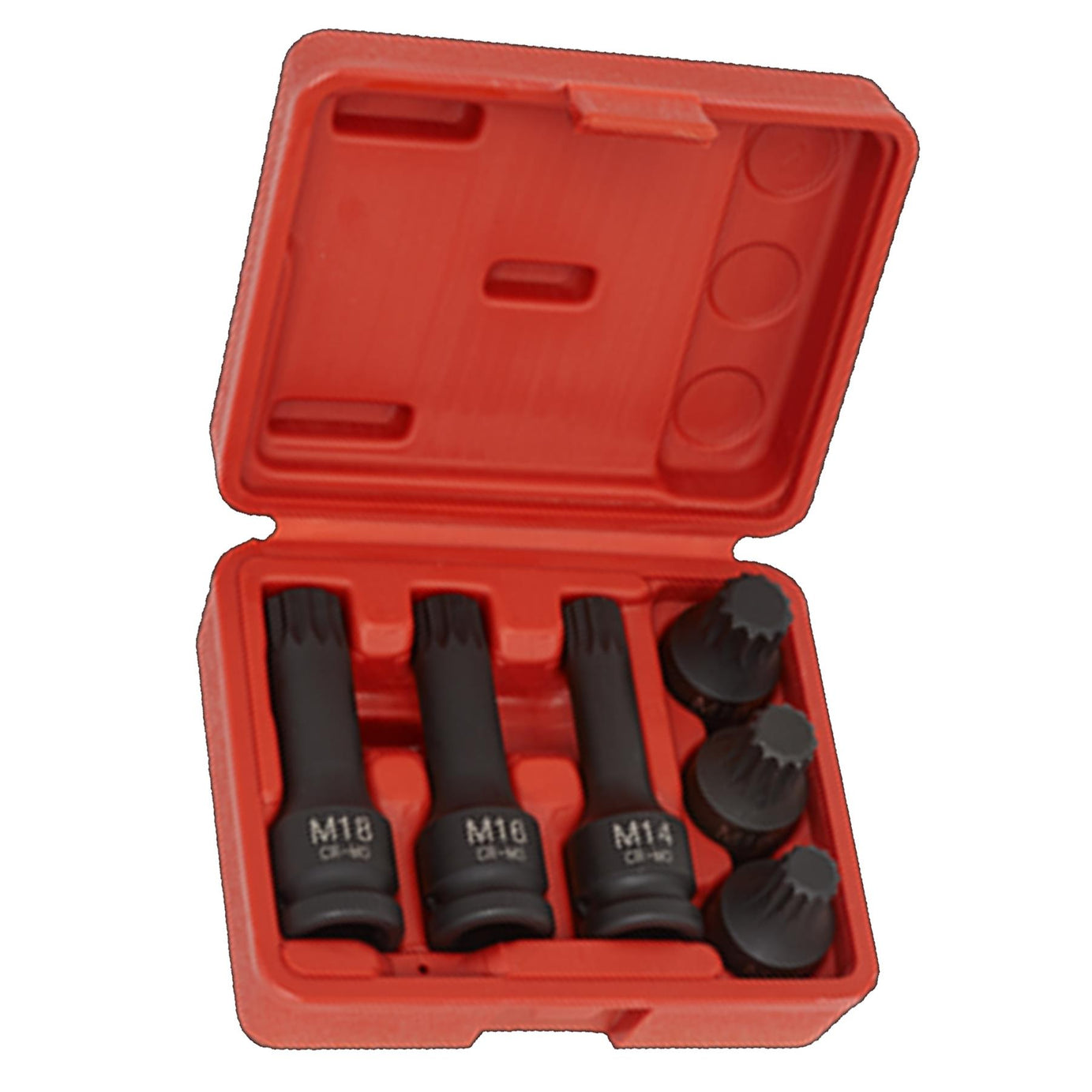 Sealey Impact Spline Socket Bit Set 6pc 1/2"Sq Drive