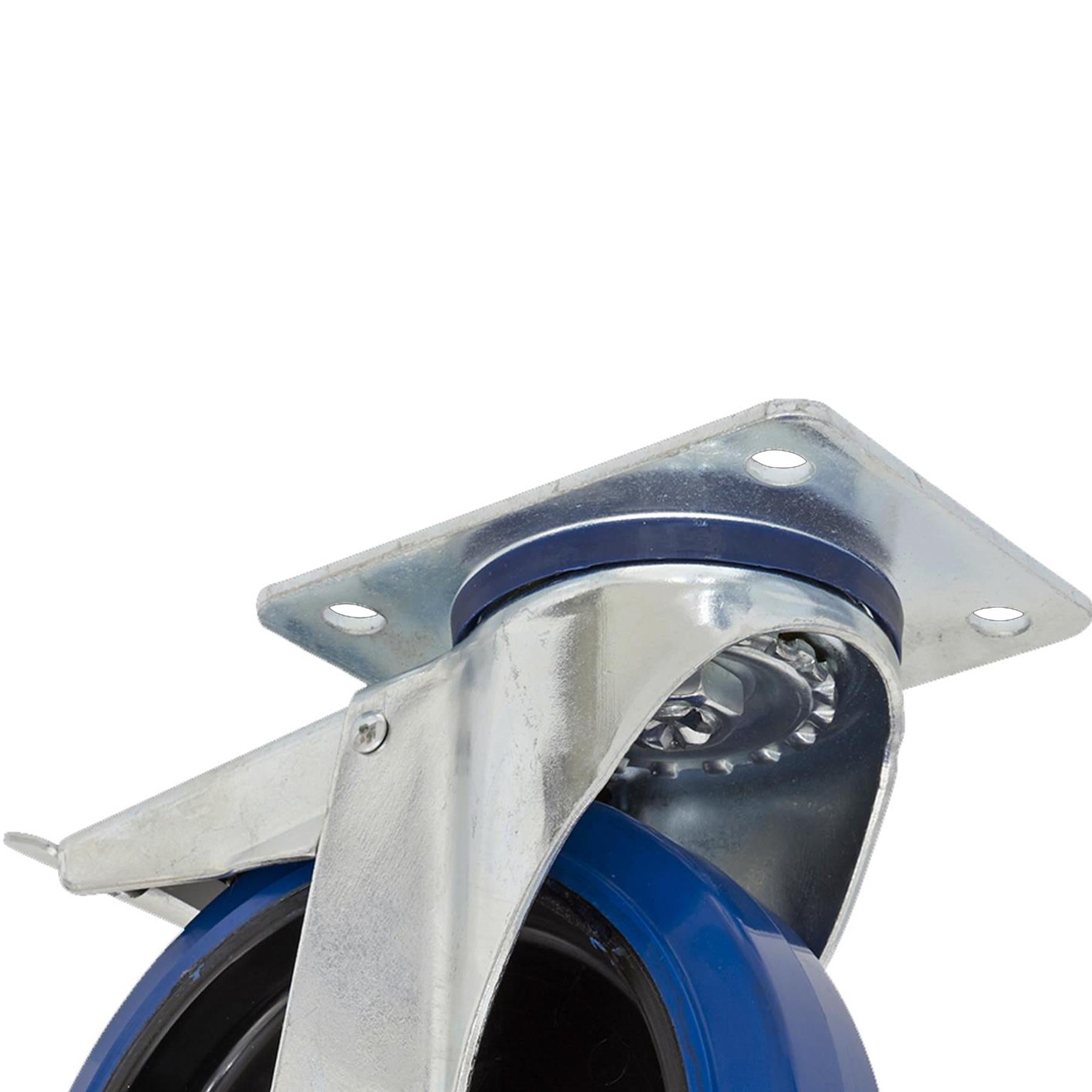 Sealey Heavy-Duty Rub Swivel Castor Wheel with Total Lock 125mm