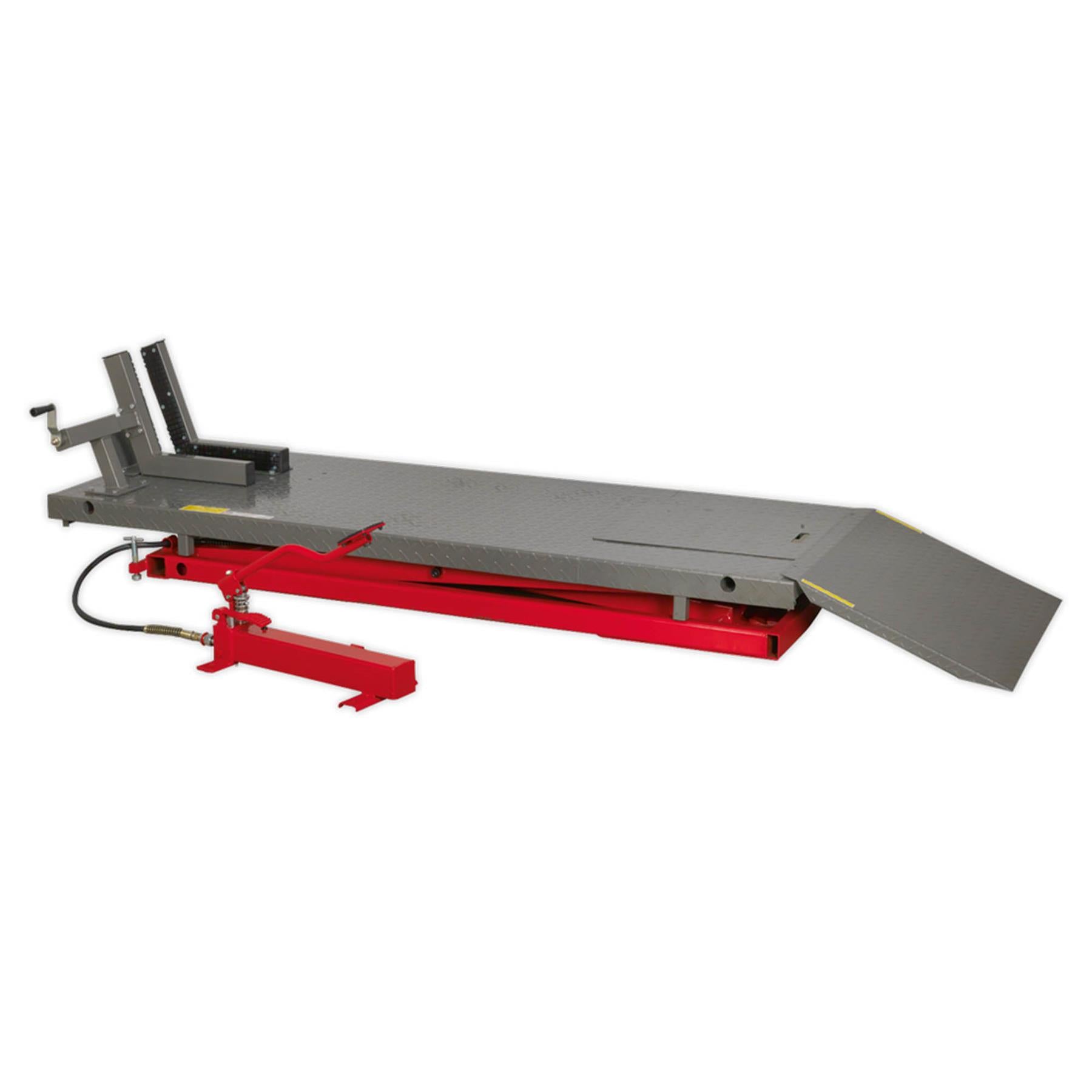 Sealey Motorcycle Lift 680kg Capacity Heavy-Duty Air/Hydraulic