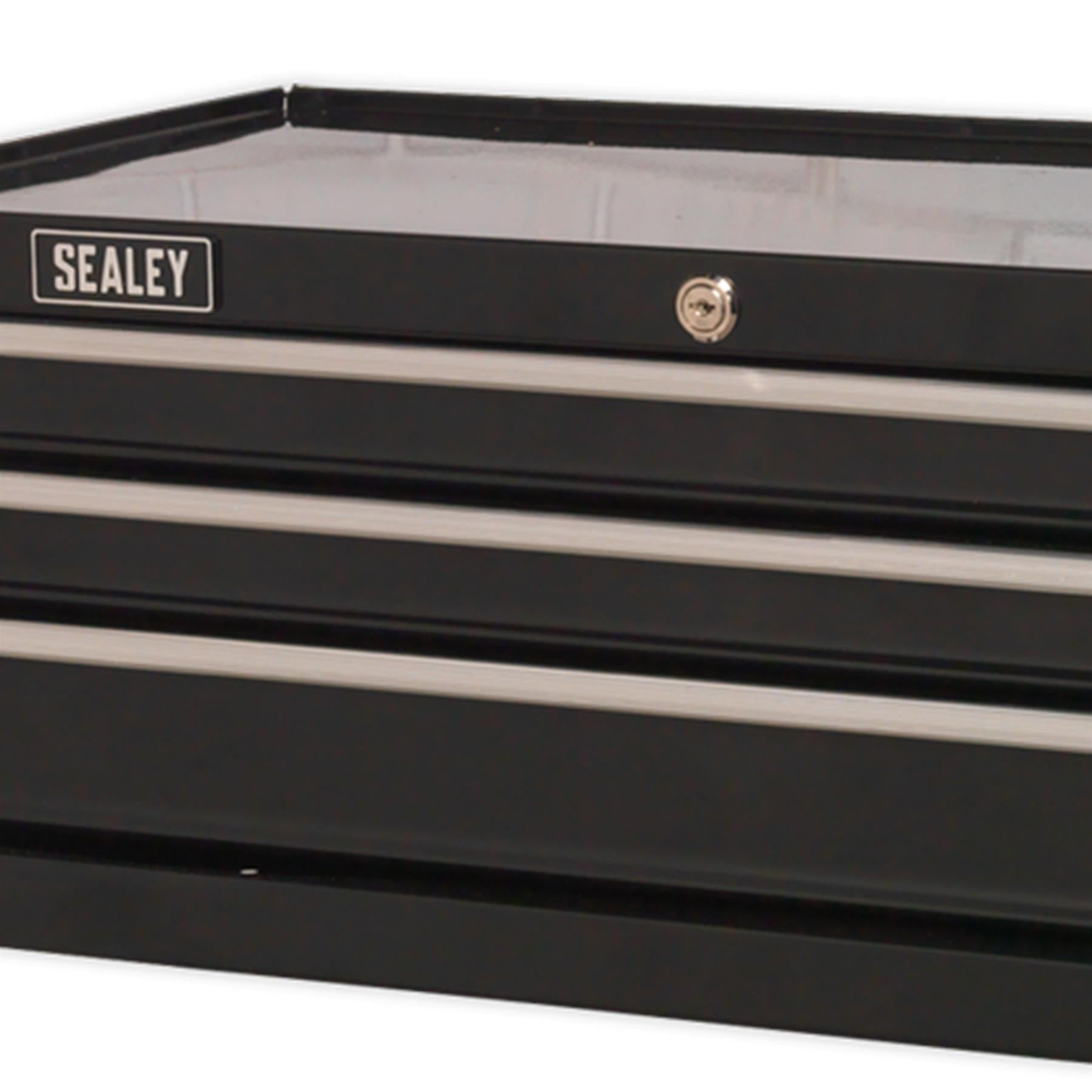 Sealey Mid-Box 3 Drawer with Ball-Bearing Slides - Black