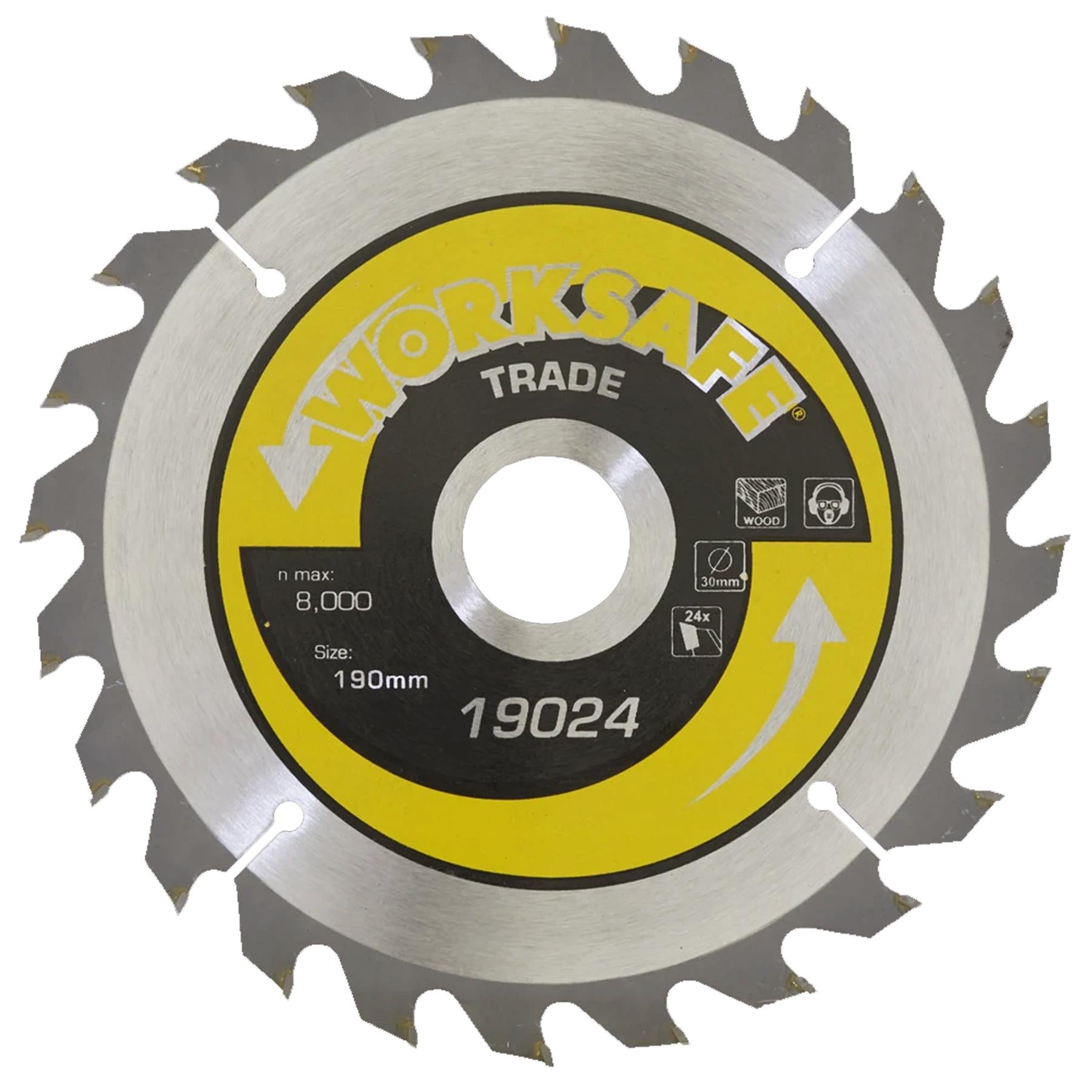 Sealey Trade Circular Saw Blade 190 x 30mm - 24tpu