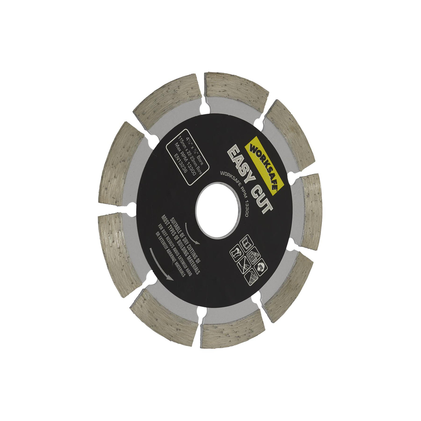 Sealey Silver Easy Cut Diamond Blade Ø115 x 22mm