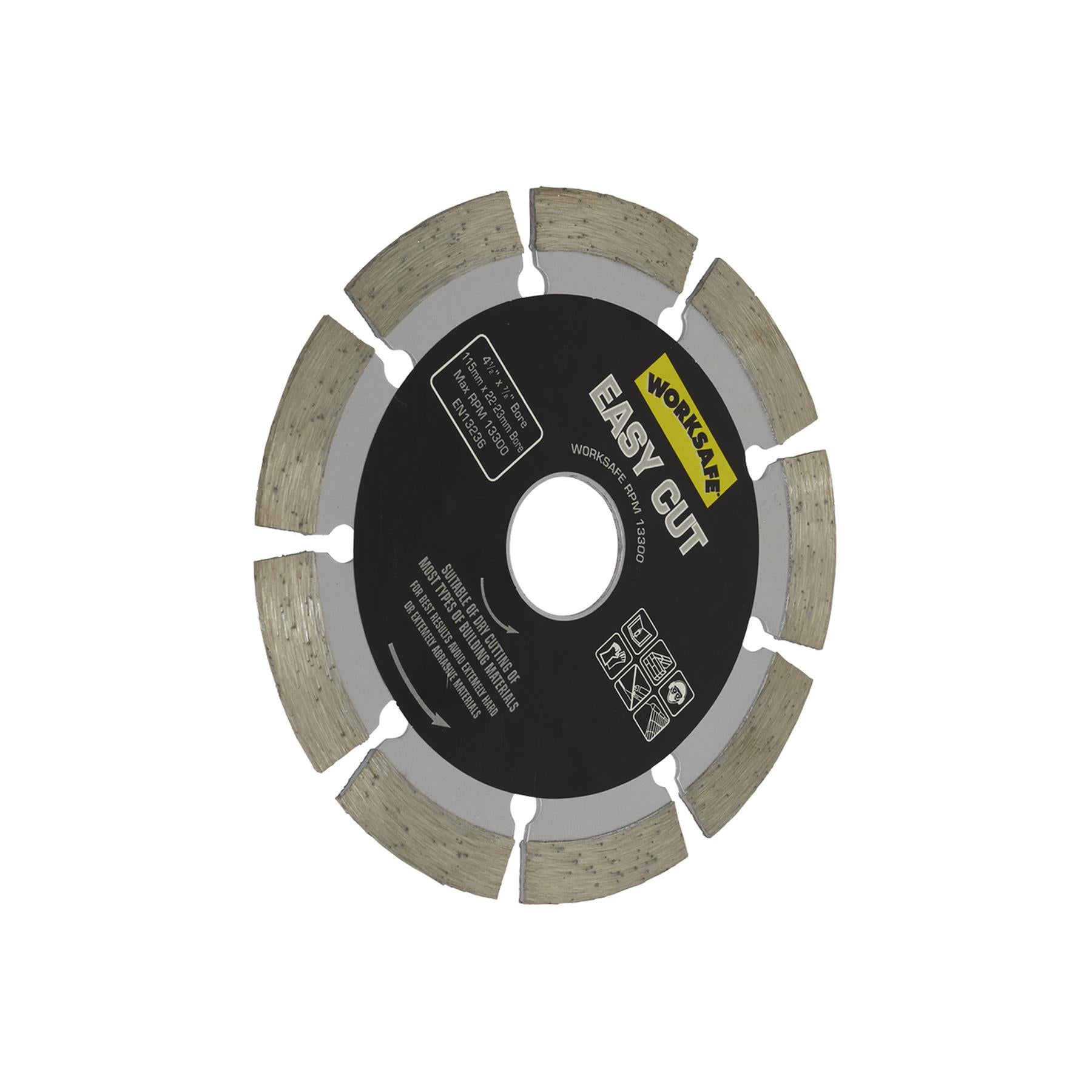 Sealey Silver Easy Cut Diamond Blade Ø115 x 22mm