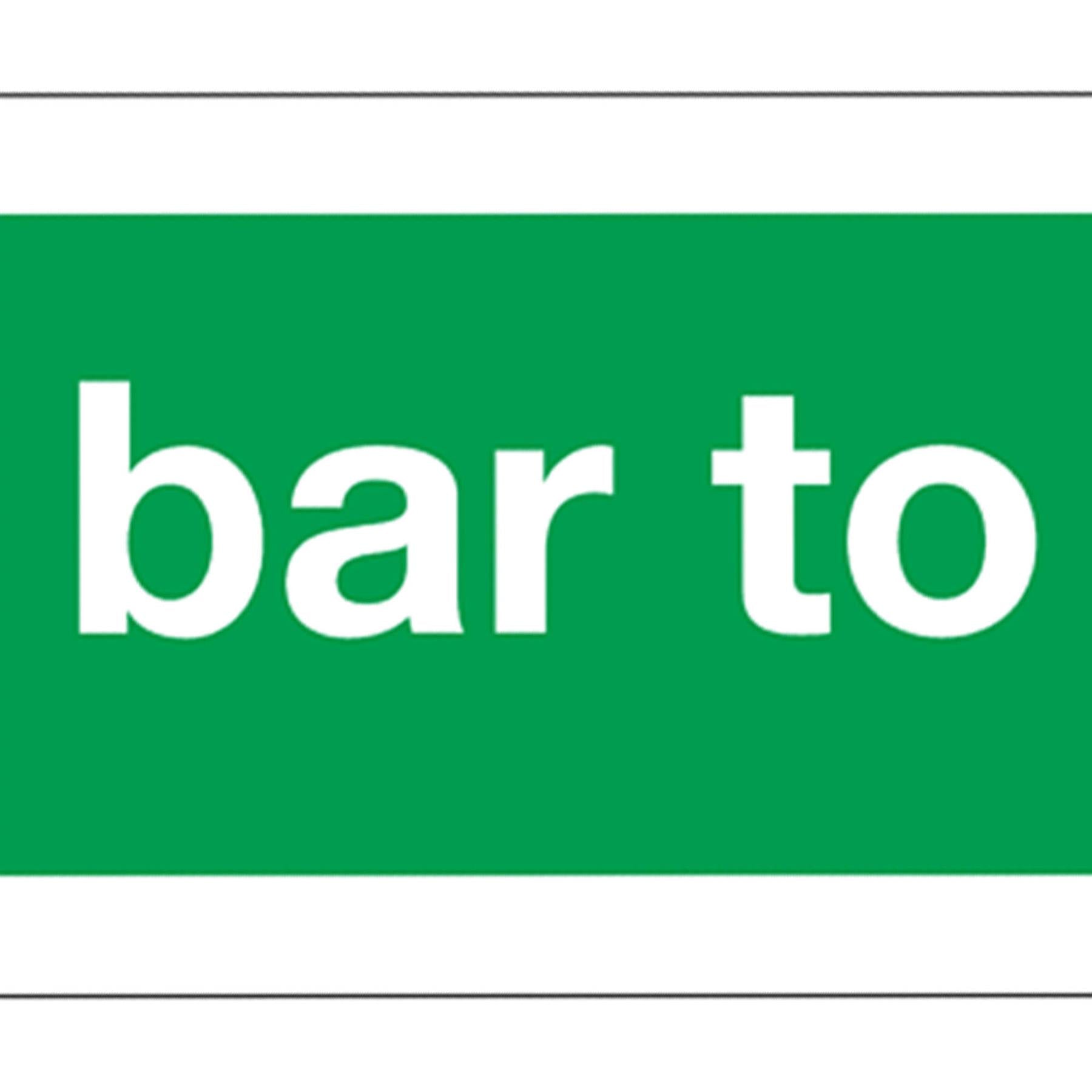 Sealey Safety Sign - Push Bar To Open - Self-Adhes. - Pack of 10