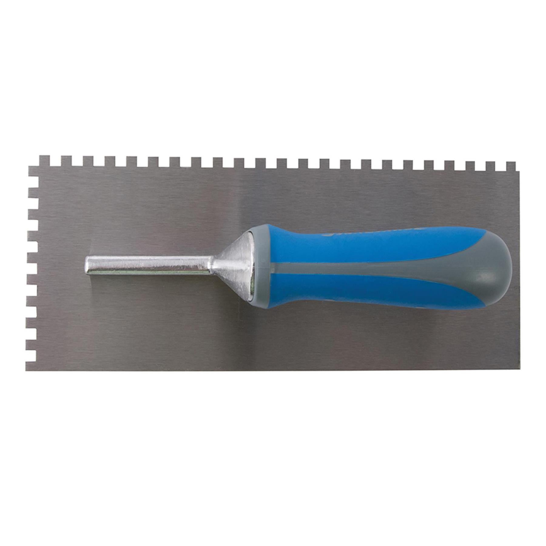 Adhesive Trowel 280mm Soft Grip Handle adhesive applying tiles on floors & walls