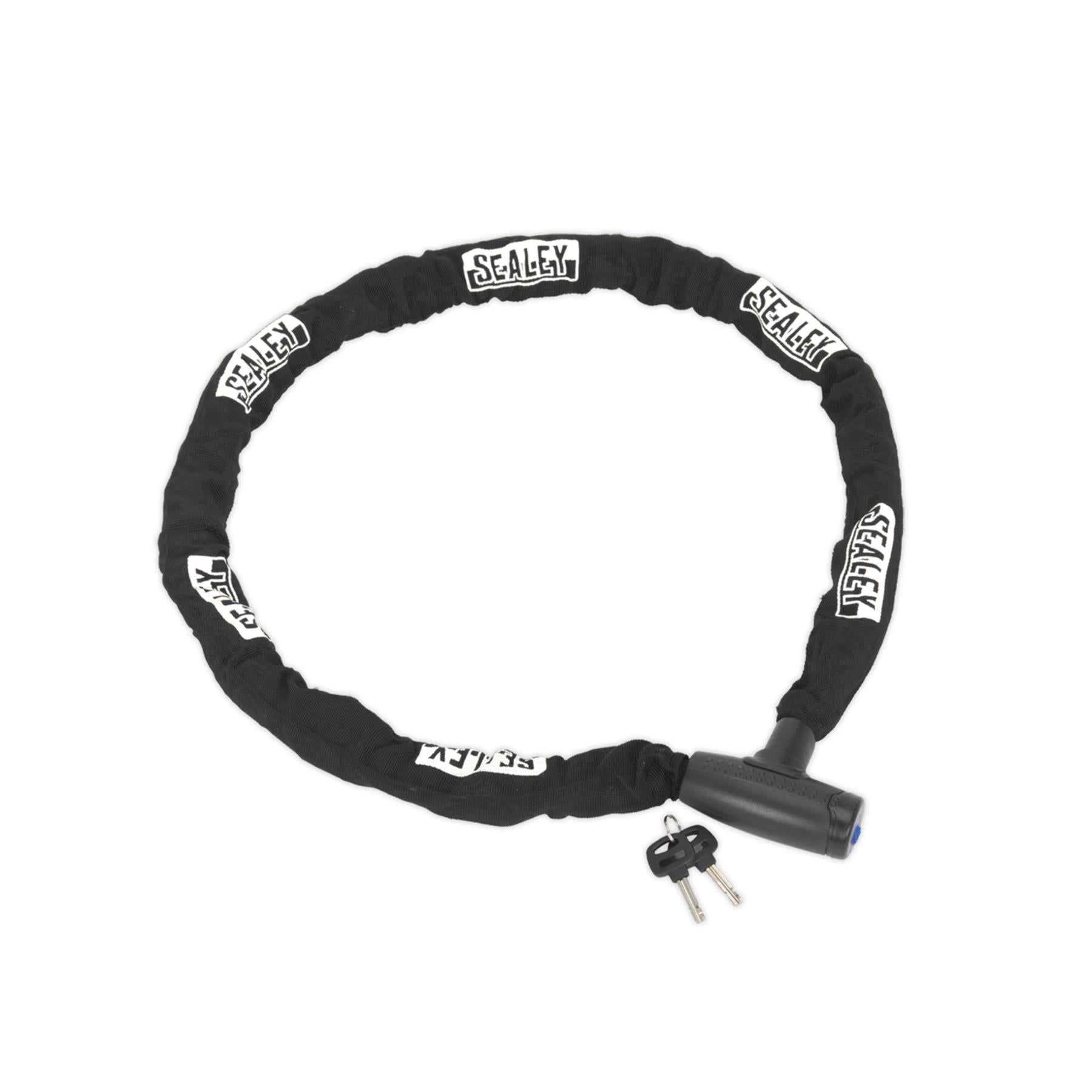 Sealey Motorcycle Motorbike Chain Lock Heavy Duty Steel 10mm x 1.5m