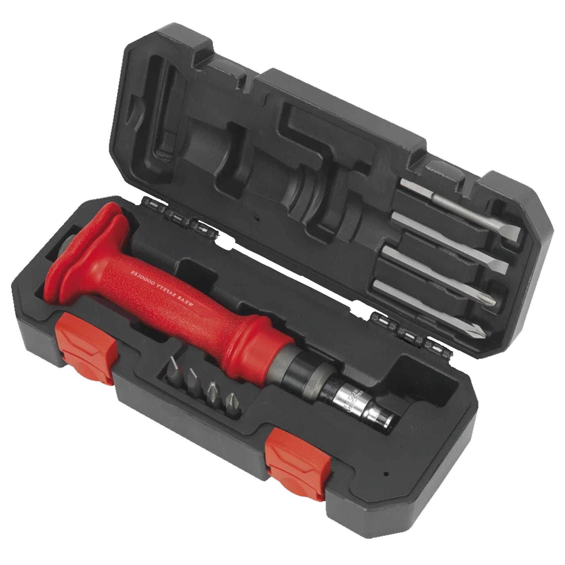 Sealey Impact Driver Set 10pc Heavy-Duty Protection Grip